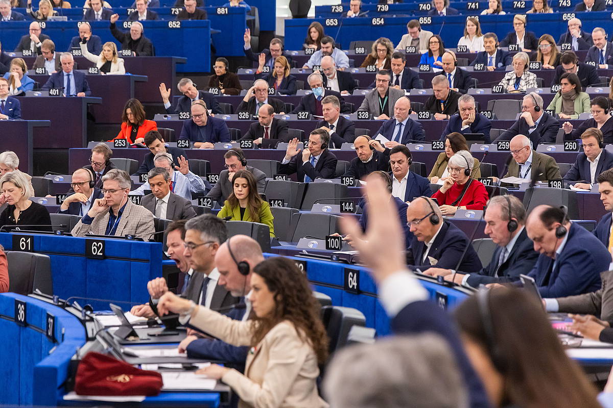 Bozketa bat Europako Parlamentuan, artxiboko irudian. CHRISTOPHE PETIT TESSON / EFE