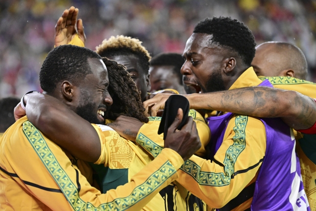 Ghanako jokalariak garaipenaren gola ospatzen. EDUARDO LIMA/EFE Ghanako jokalariak garaipenaren gola ospatzen. EDUARDO LIMA/EFE