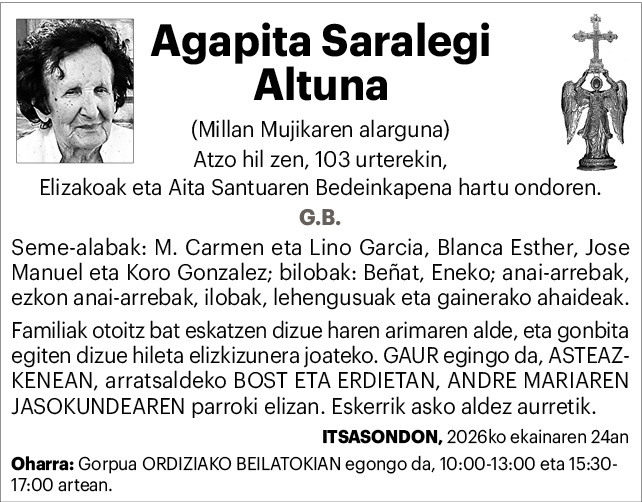 Agapita Saralegi 2x2