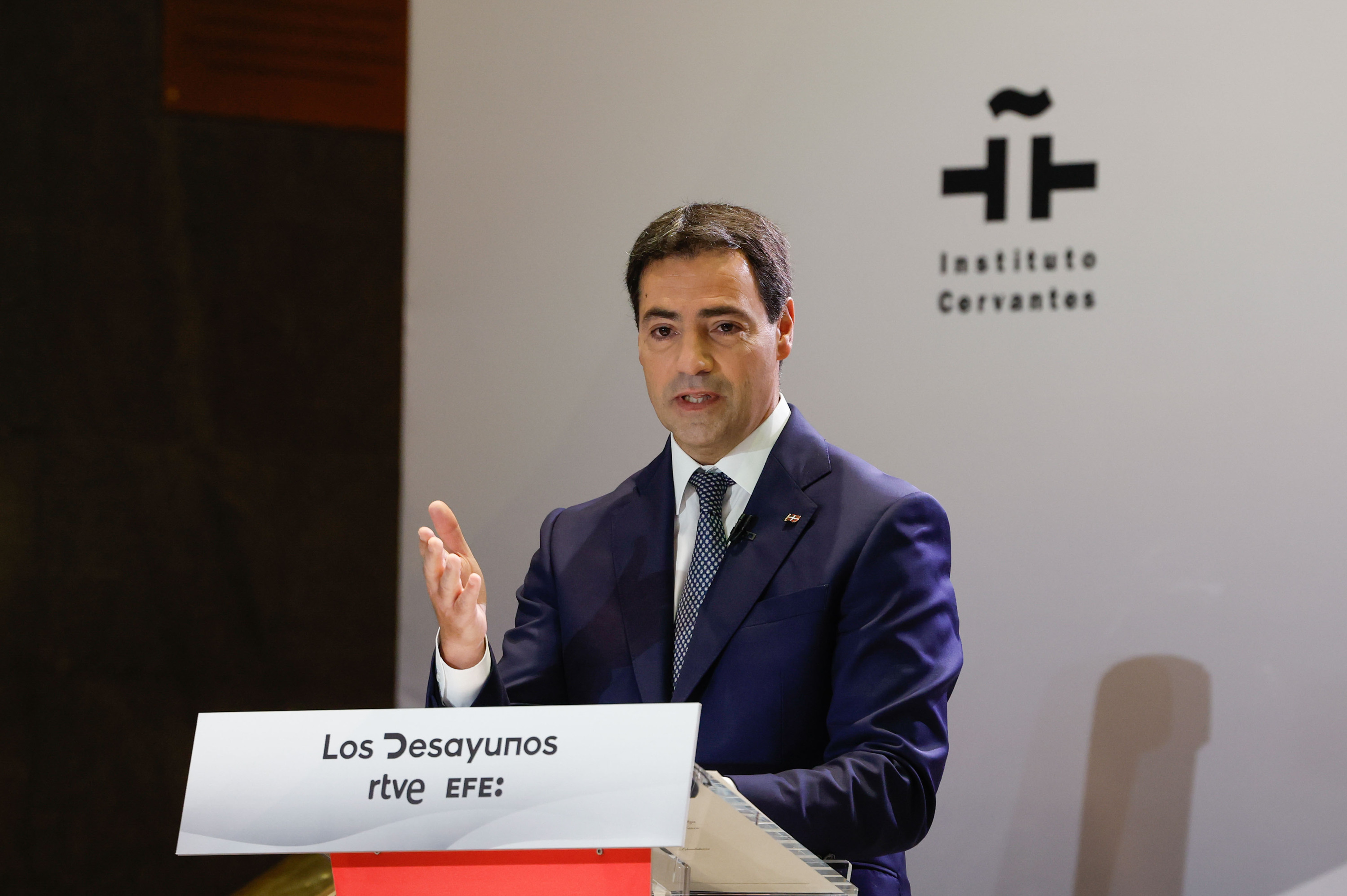 Pradales RTVEk eta EFEk antolatutako saioan gaur Madrilen. EFE Pradales RTVEk eta EFEk antolatutako saioan gaur Madrilen. EFE