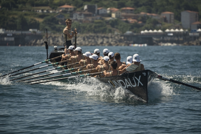 Getariako trainerua, Zierbenan. ARITZ LOIOLA / FOKU Getariako trainerua, Zierbenan. ARITZ LOIOLA / FOKU
