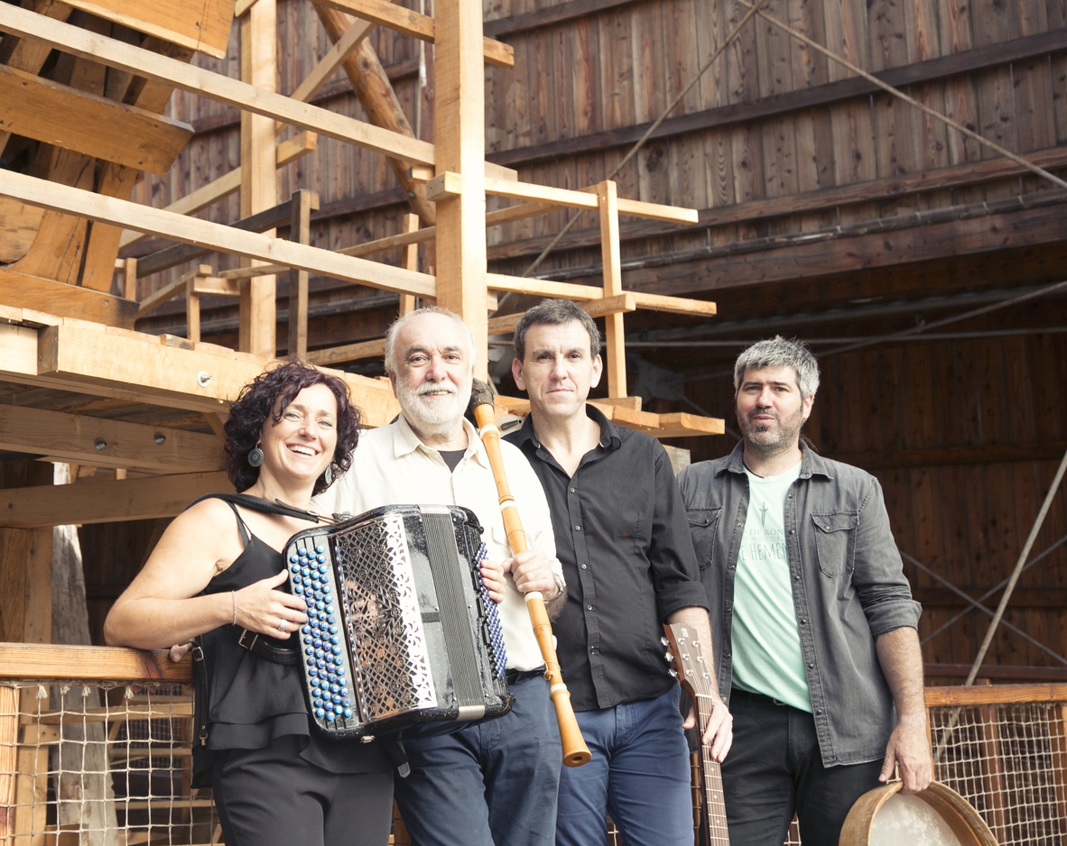 Errege Balda, Juan Mari Beltran, Aitor Gabilondo eta Ander Barrenetxea, hurrenez hurren. JUAN MARI BELTRANEK UTZITAKOA