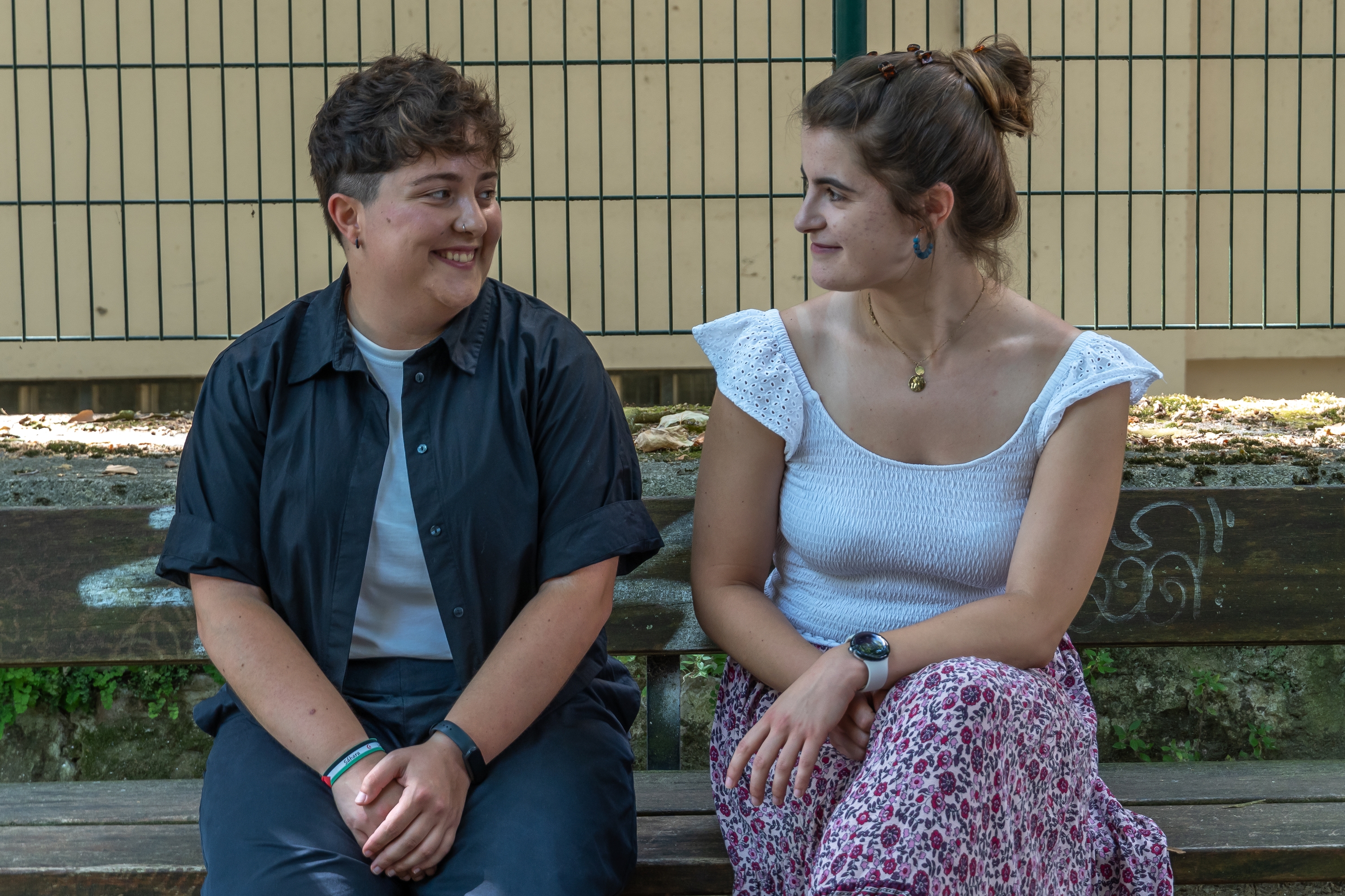 Ianire Aranzabe eta Iratxe Etxenike, Donostian. ANDONI CANELLADA / FOKU
