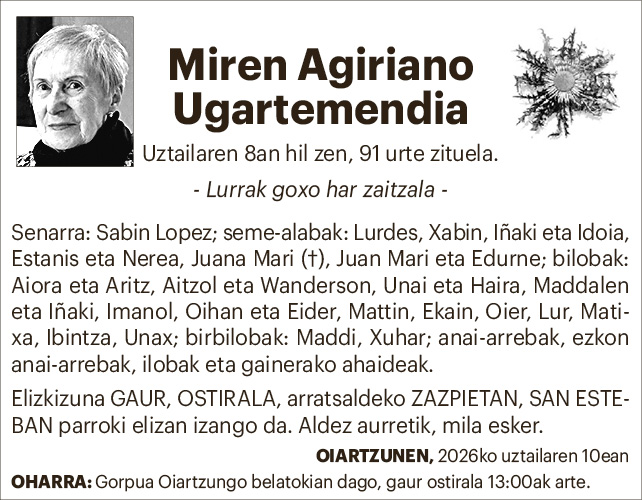 Miren Agiriano 2x2 familia