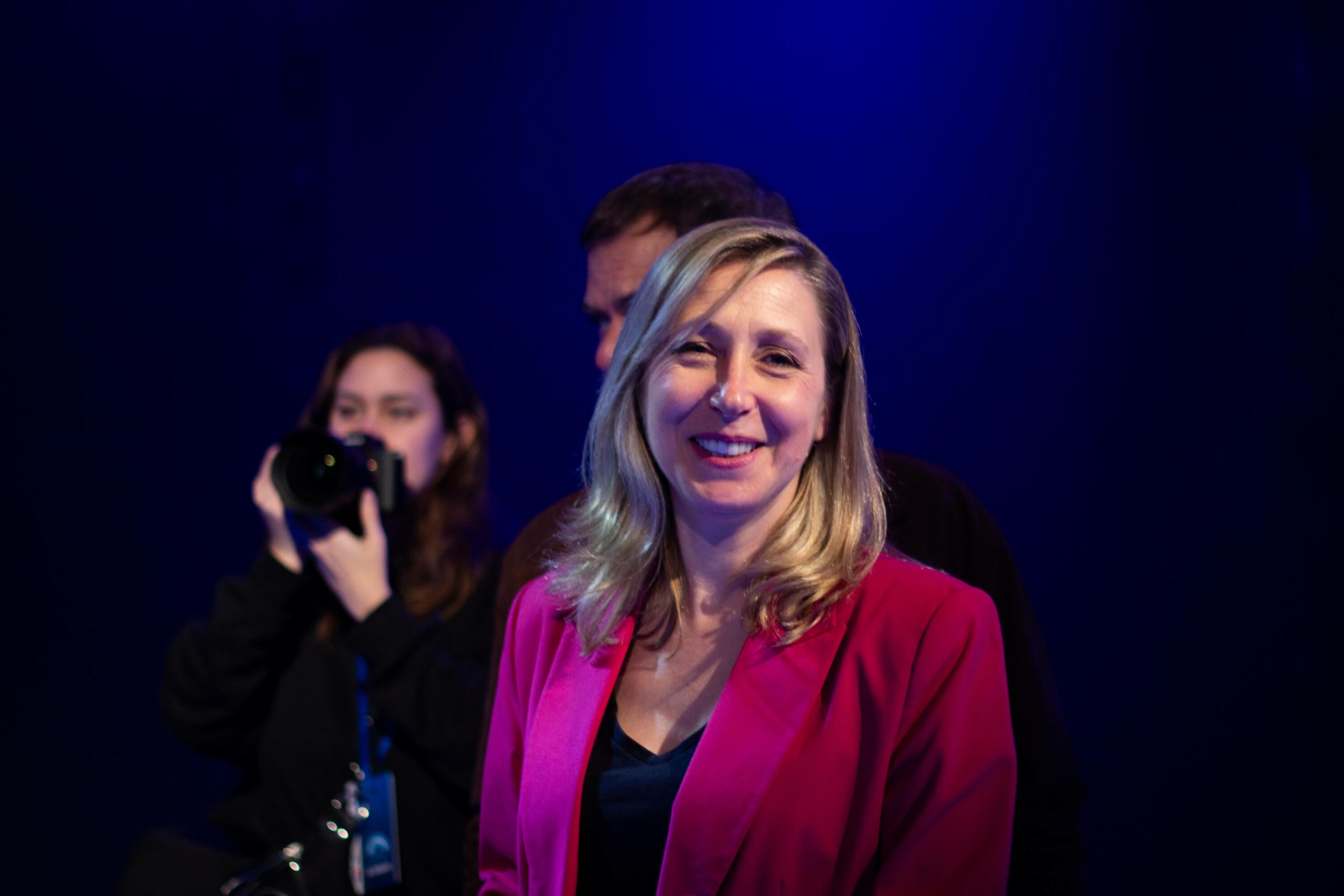 Myriam Bregman ekitaldi batean. LANGILE SOZIALISTEN ALDERDIA