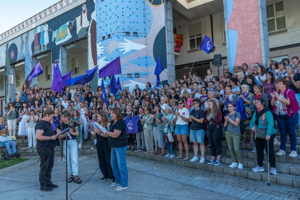 Mugimendu feministaren agerraldia, Errenteriako kasuen instrumentalizazioa salatzeko. ANDONI CANELLADA / FOKU Mugimendu feministaren agerraldia, Errenteriako kasuen instrumentalizazioa salatzeko. ANDONI CANELLADA / FOKU