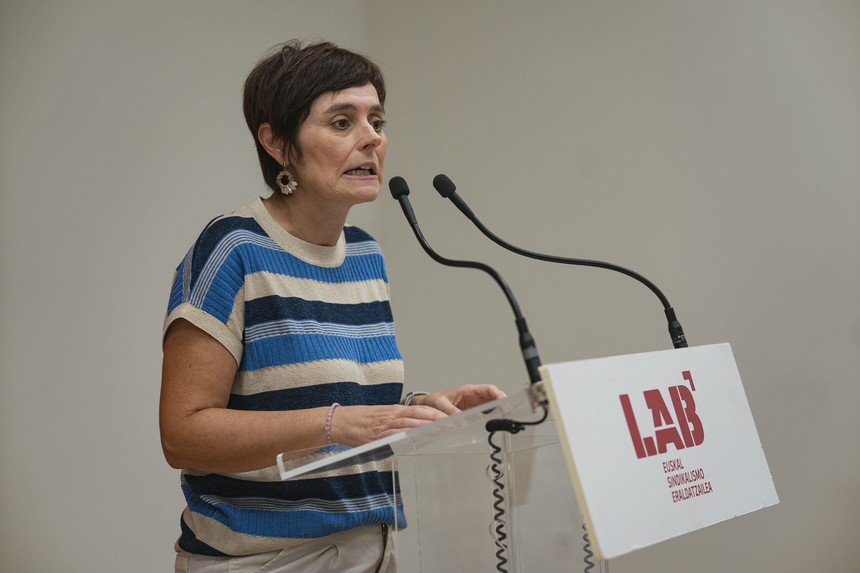 LABeko idazkari nagusi Garbiñe Aranburu, artxiboko irudi batean. ARITZ LOIOLA / FOKU