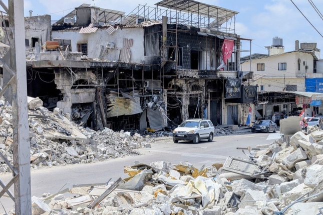 Israelgo armadak Nabatieh hirian eragindako suntsipena. YALA NAFARROA Israelgo armadak Nabatieh hirian eragindako suntsipena. YALA NAFARROA