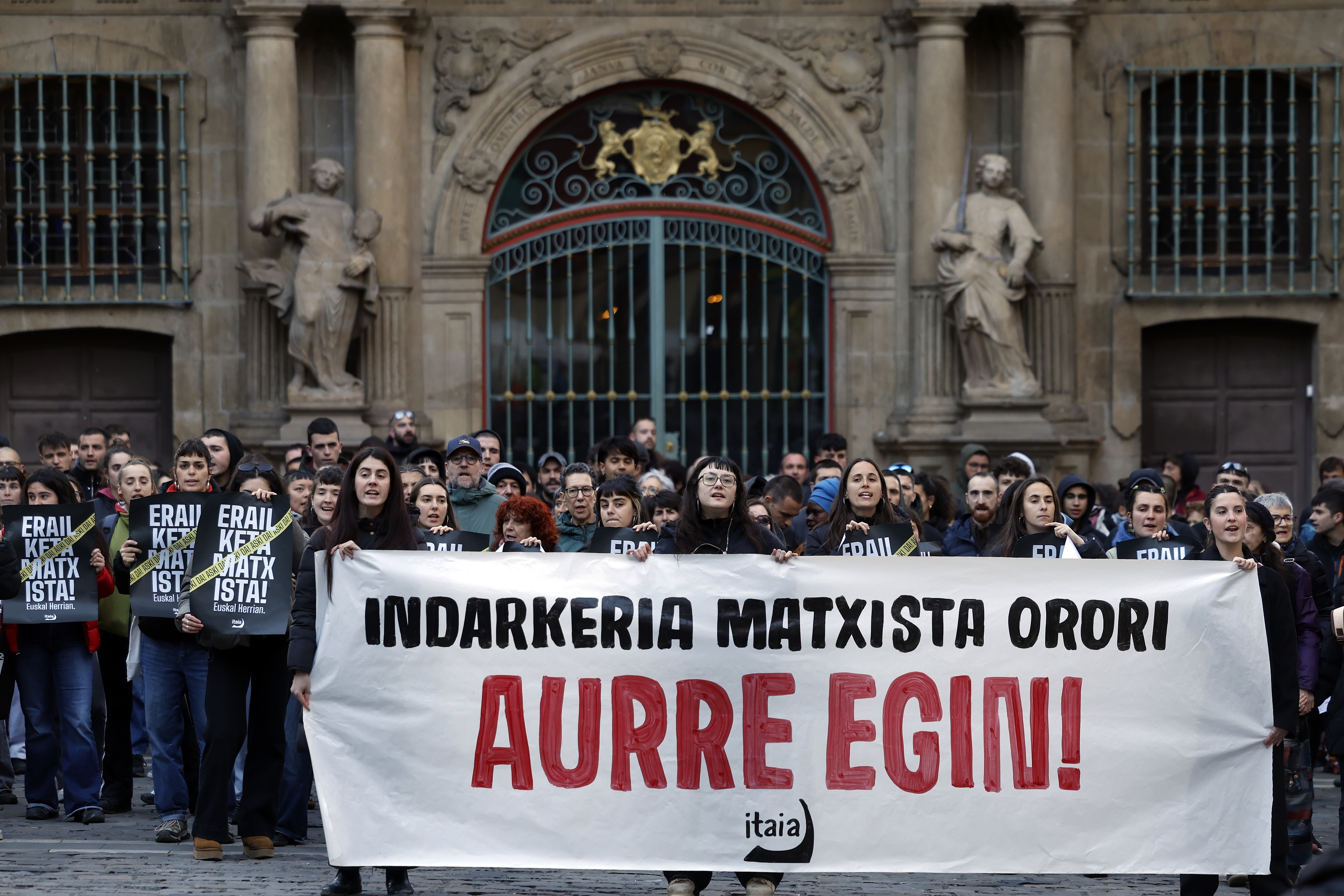 Itaiaren mobilizazio bat, Iruñean, artxiboko irudi batean. JESUS DIGES / EFE
