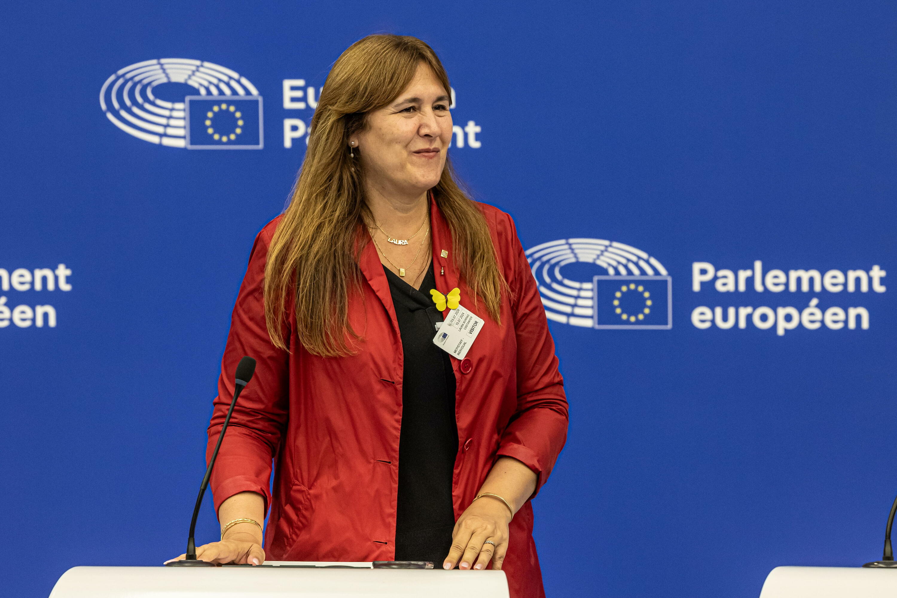 Laura Borras 2024an, Europako Parlamentuan. CHRISTOPHE PETIT TESSON / EFE