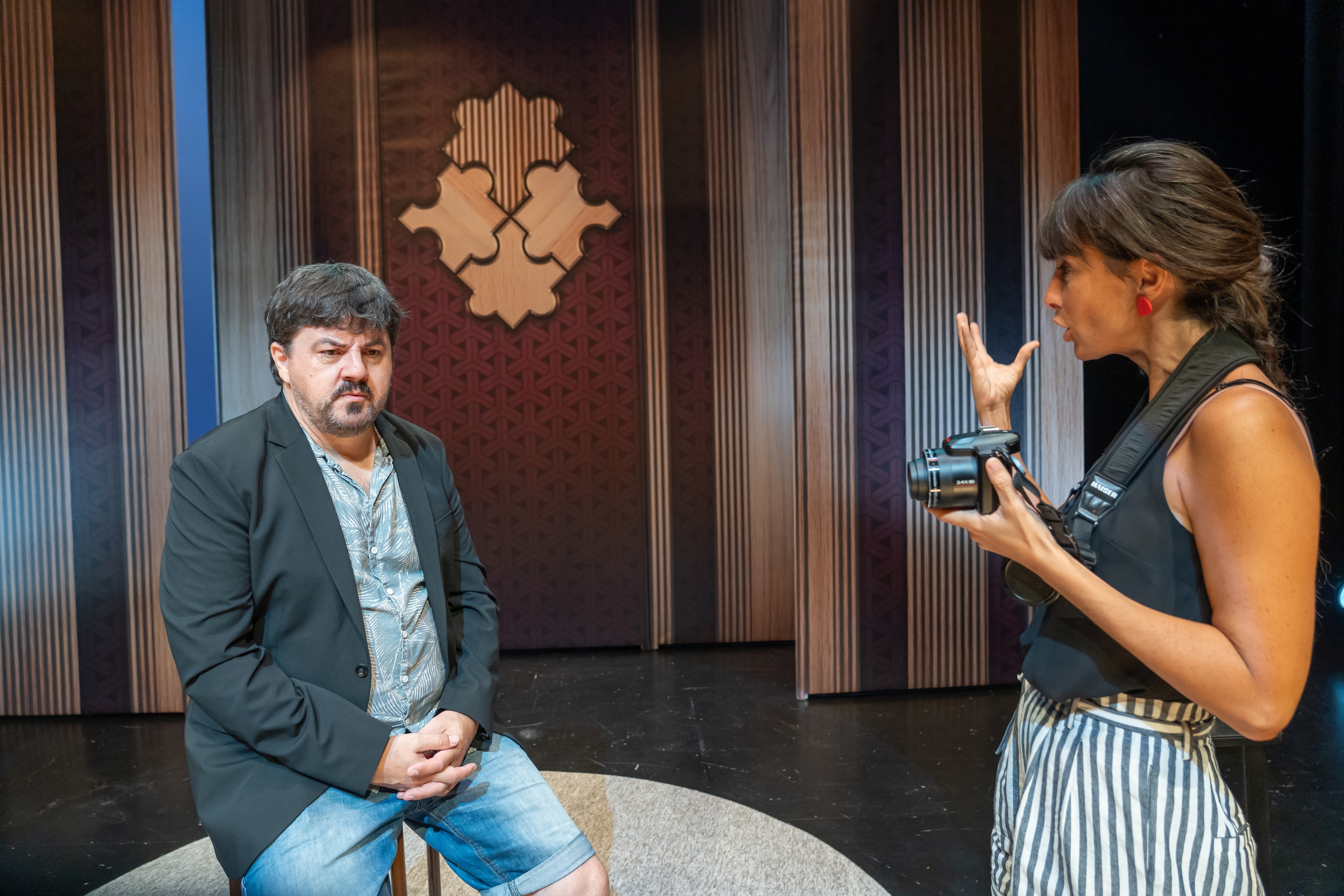 Andoni Agirregomezkorta eta Oihana Maritorena, 'Tigrea' piezaren entsegu batean. ANDONI CANELLADA / FOKU