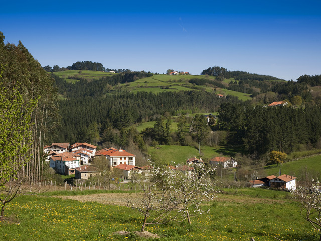 Errigoitiko Uria auzoa, artxiboko irudi batean. ERRIGOITIKO UDALA