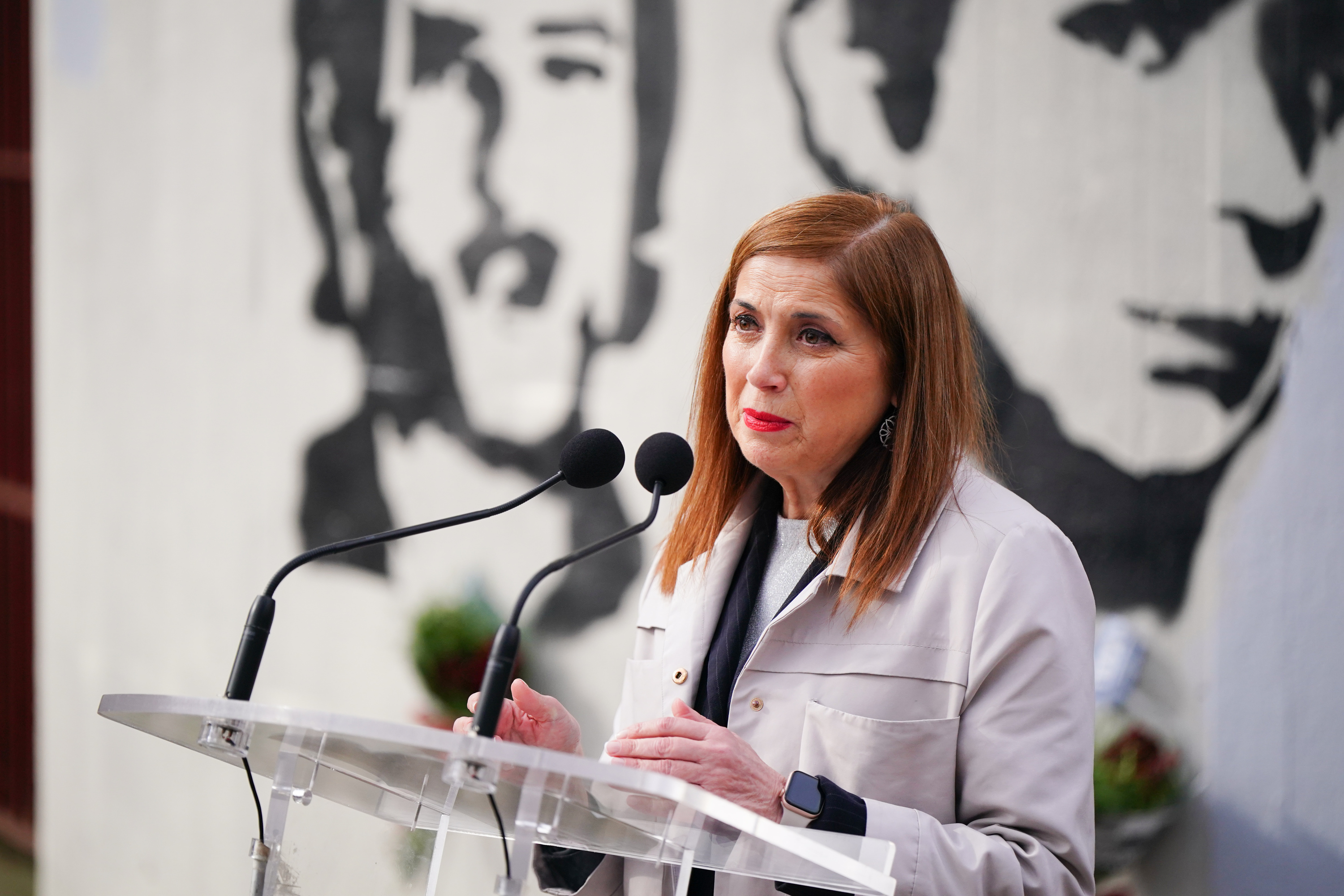 San Jose, Martxoaren 3ko sarraskia oroitzeko ekitaldi batean. ENDIKA PORTILLO / FOKU