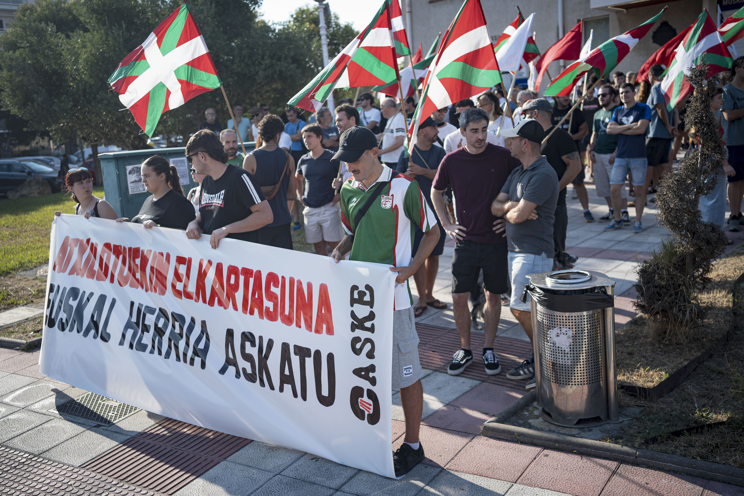 Aurreko astean Muskizen egindako elkarretaratzea. ARITZ LOIOLA / FOKU