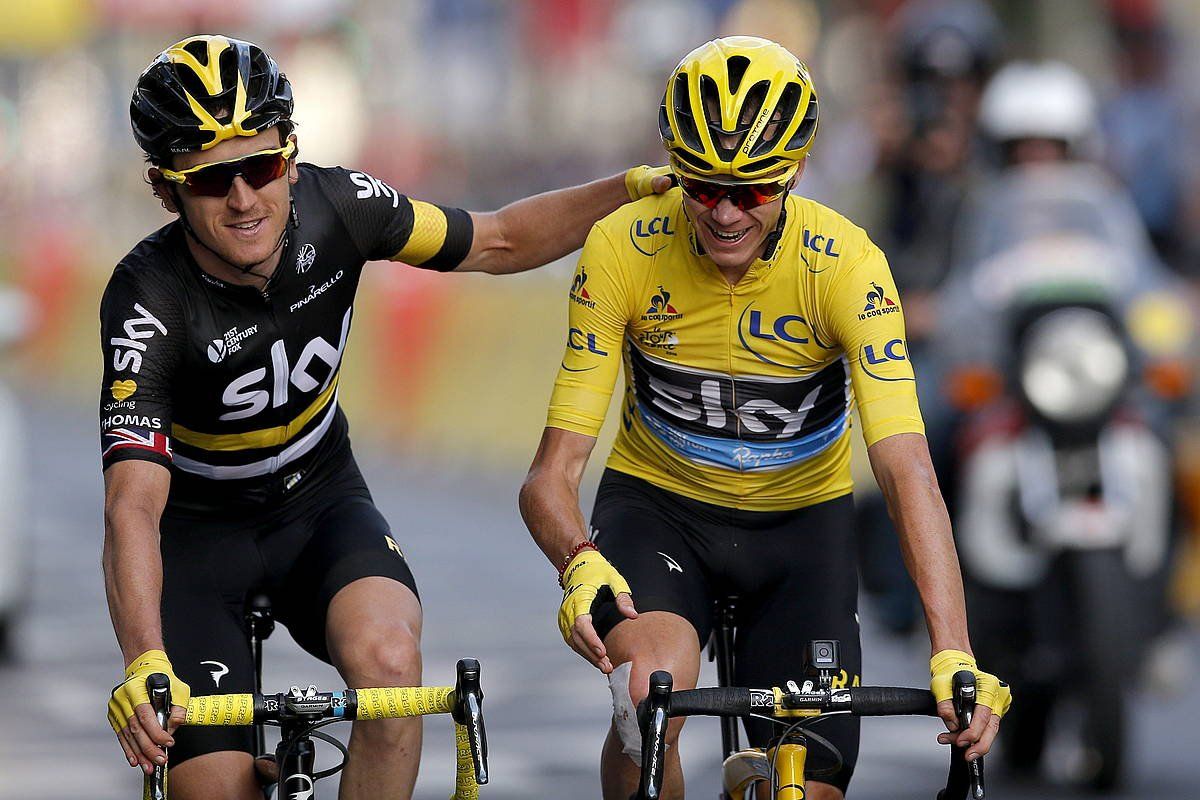 Geraint Thomas eta Chris Froome 2016ko Frantziako Tourrean. EFE