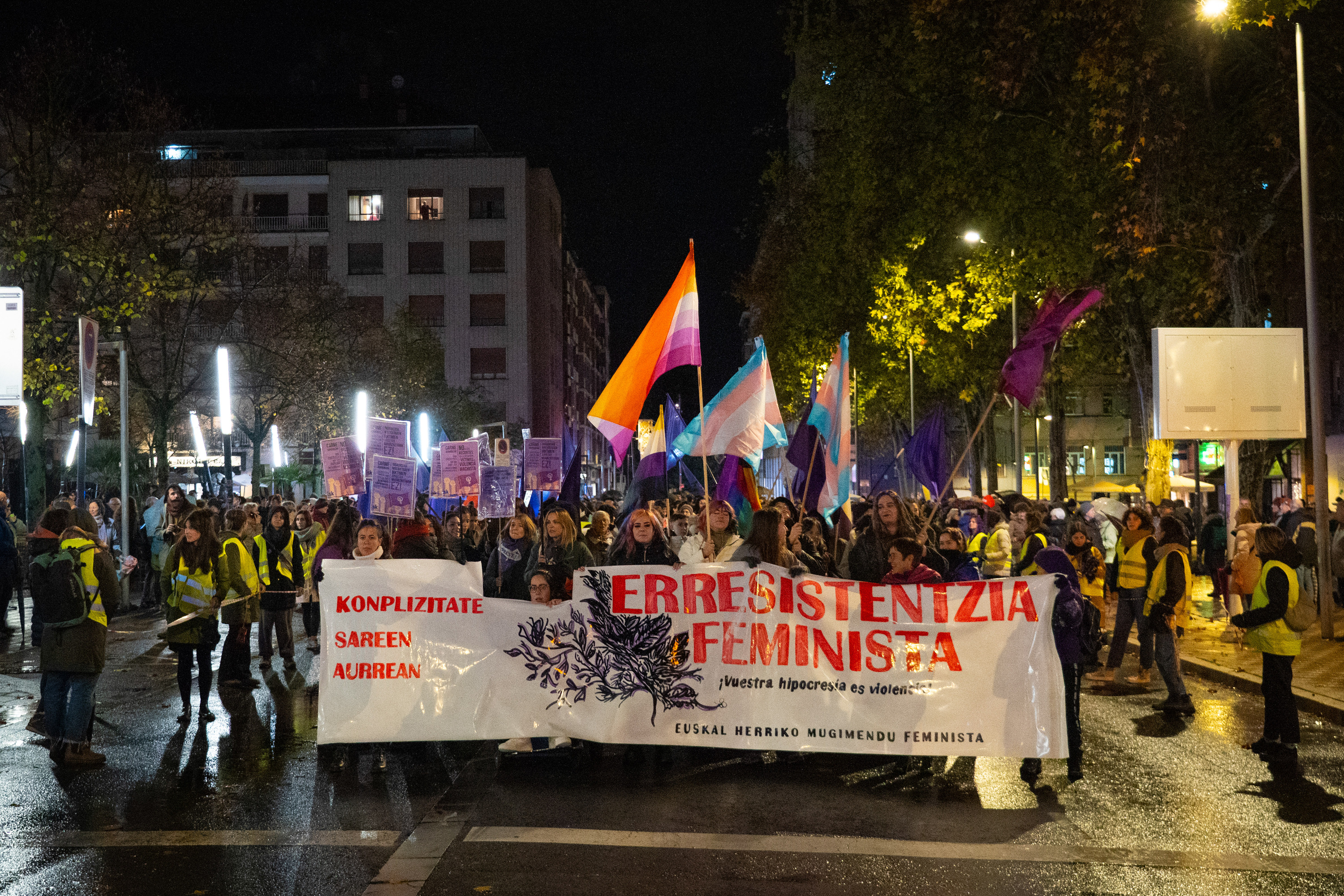 Mugimendu Feministaren A25eko manifestazioa, Gasteizen. ENDIKA PORTILLO / FOKU