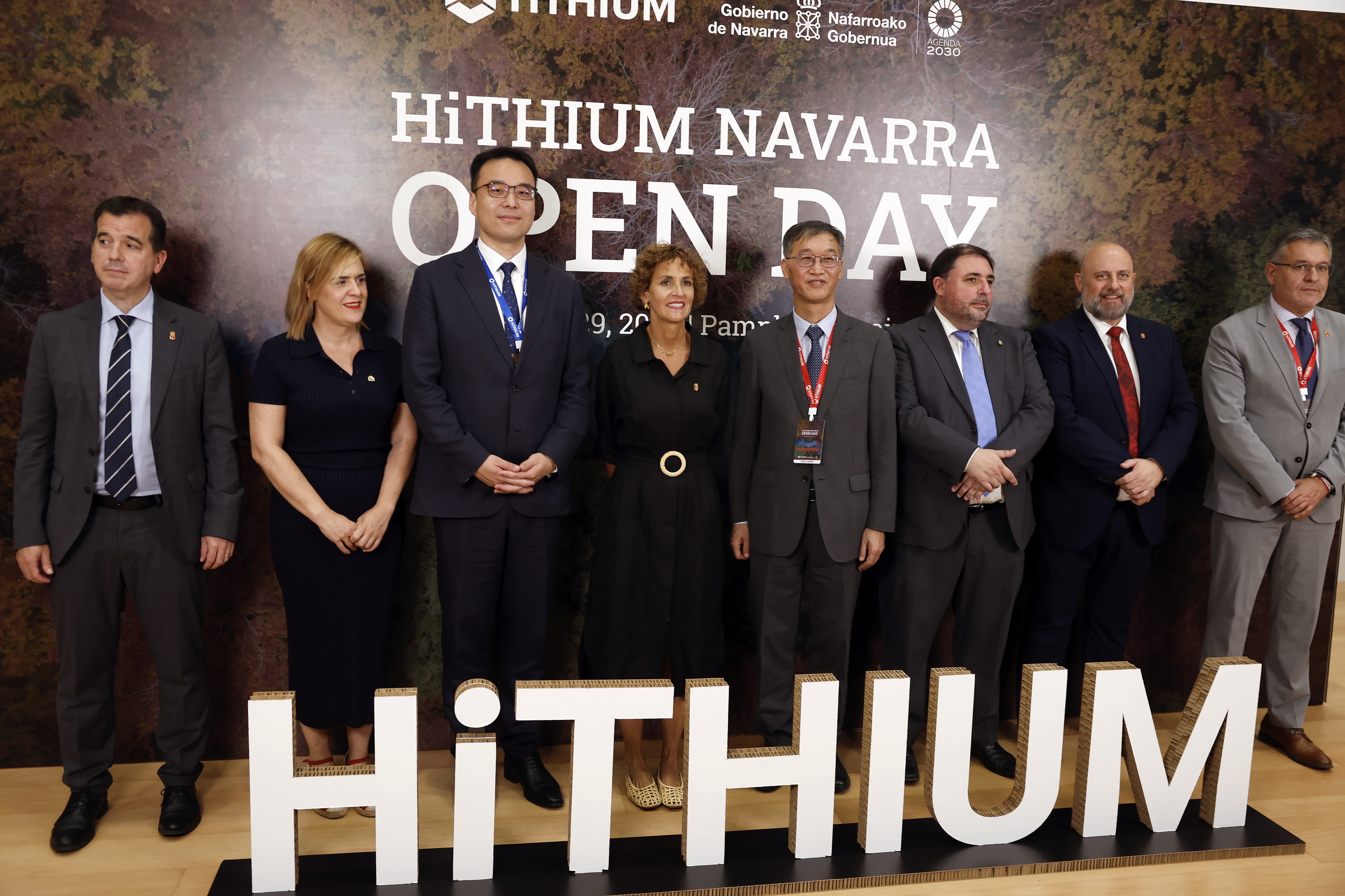 Ekainaren 29an, Hithium enpresako ordezkariek eta Nafarroako agintariek ofizialki aurkeztu zuten proiektua, Iruñeko Baluarte jauregian. JESUS DIGES / EFE
