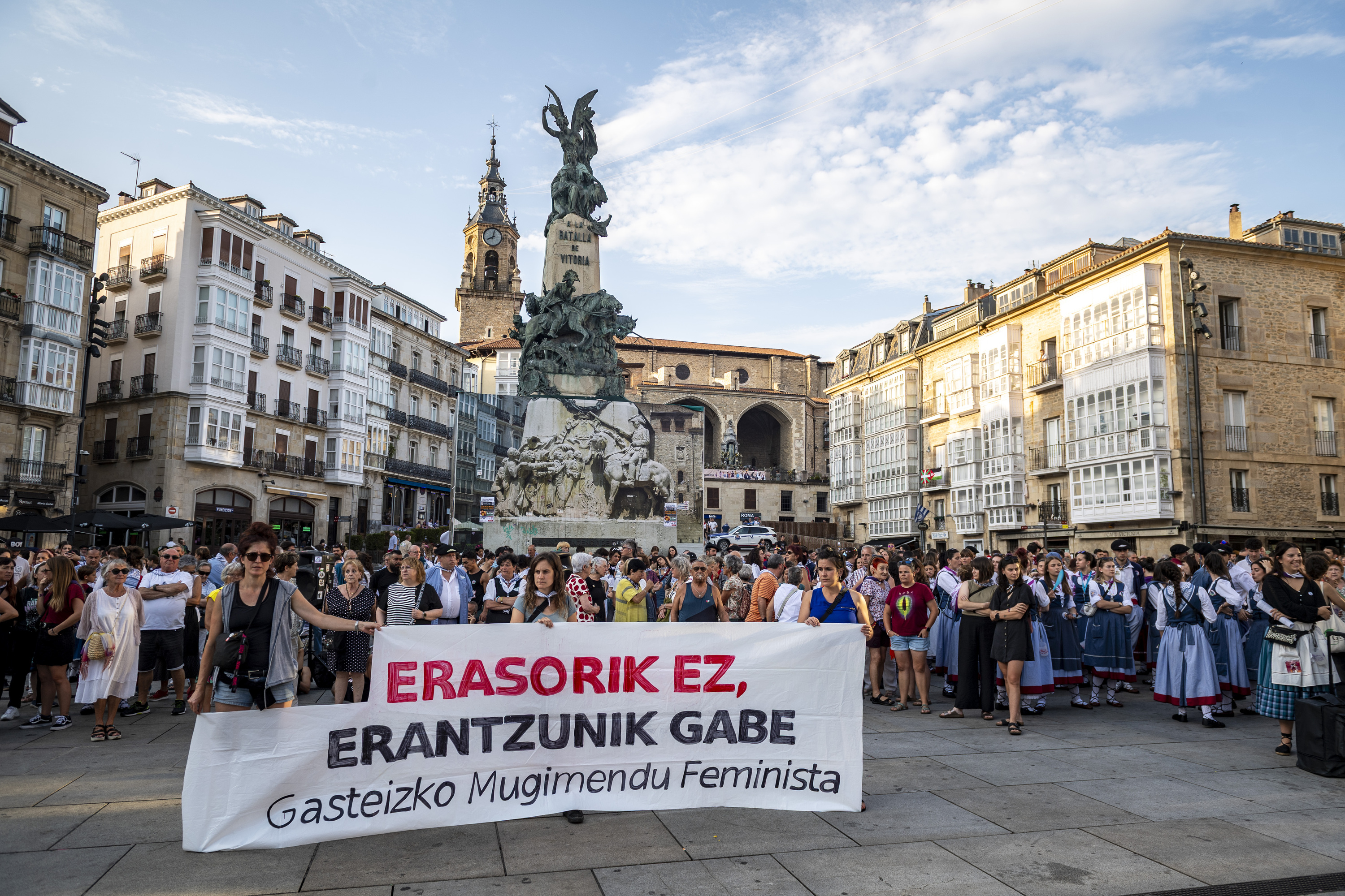 Gasteizen sexu eraso baten aurka iaz egin zuten elkarretaratzea. JAIZKI FONTANEDA / FOKU