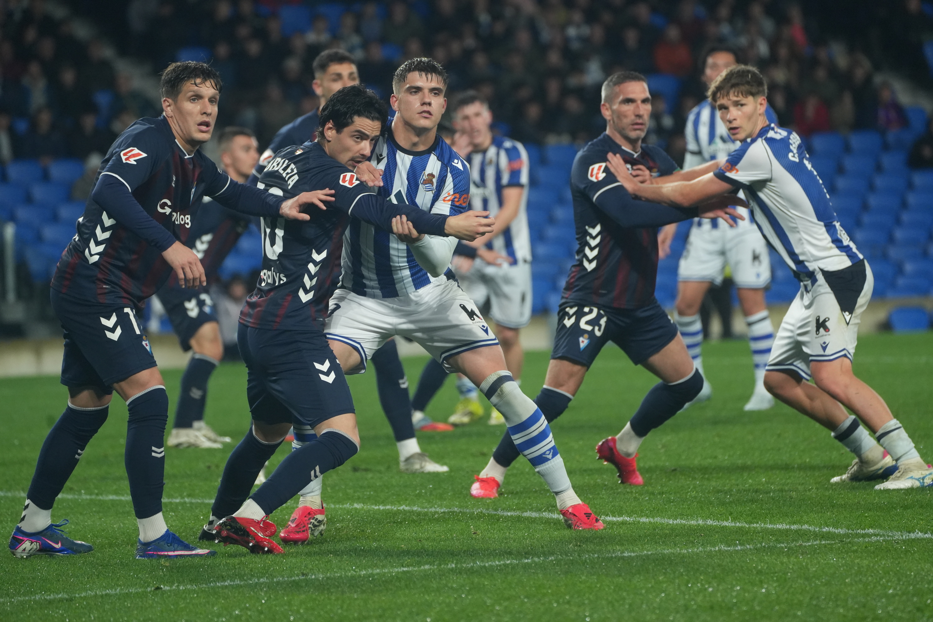 Reala B eta Eibar aurreko denboraldian Anoetan jokatutako partidan. JON URBE / FOKU