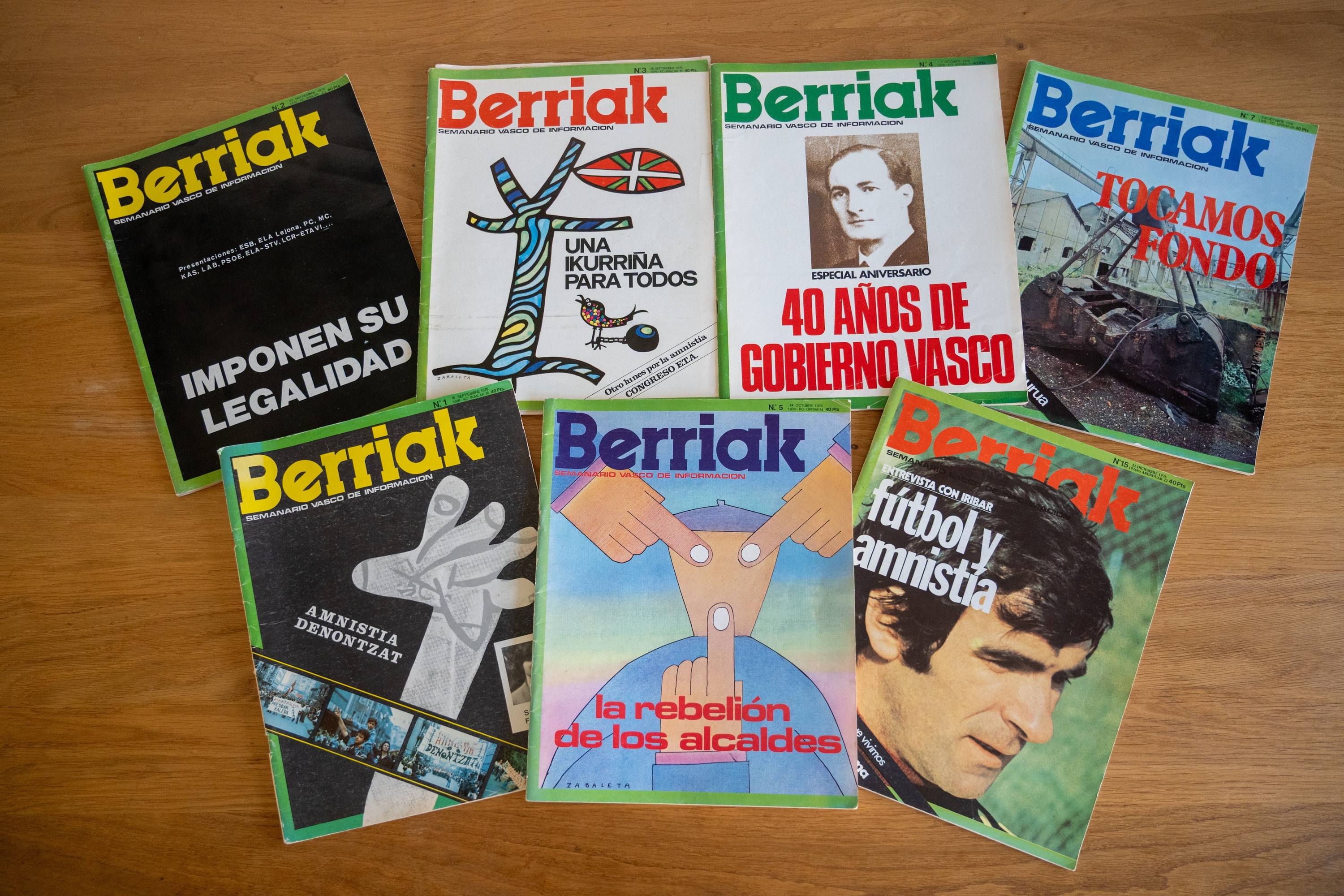 'Berriak' aldizkari elebiduna sortu zenetik 50 urte bete dira gaur. GORKA RUBIO / FOKU 'Berriak' aldizkari elebiduna sortu zenetik 50 urte bete dira gaur. GORKA RUBIO / FOKU