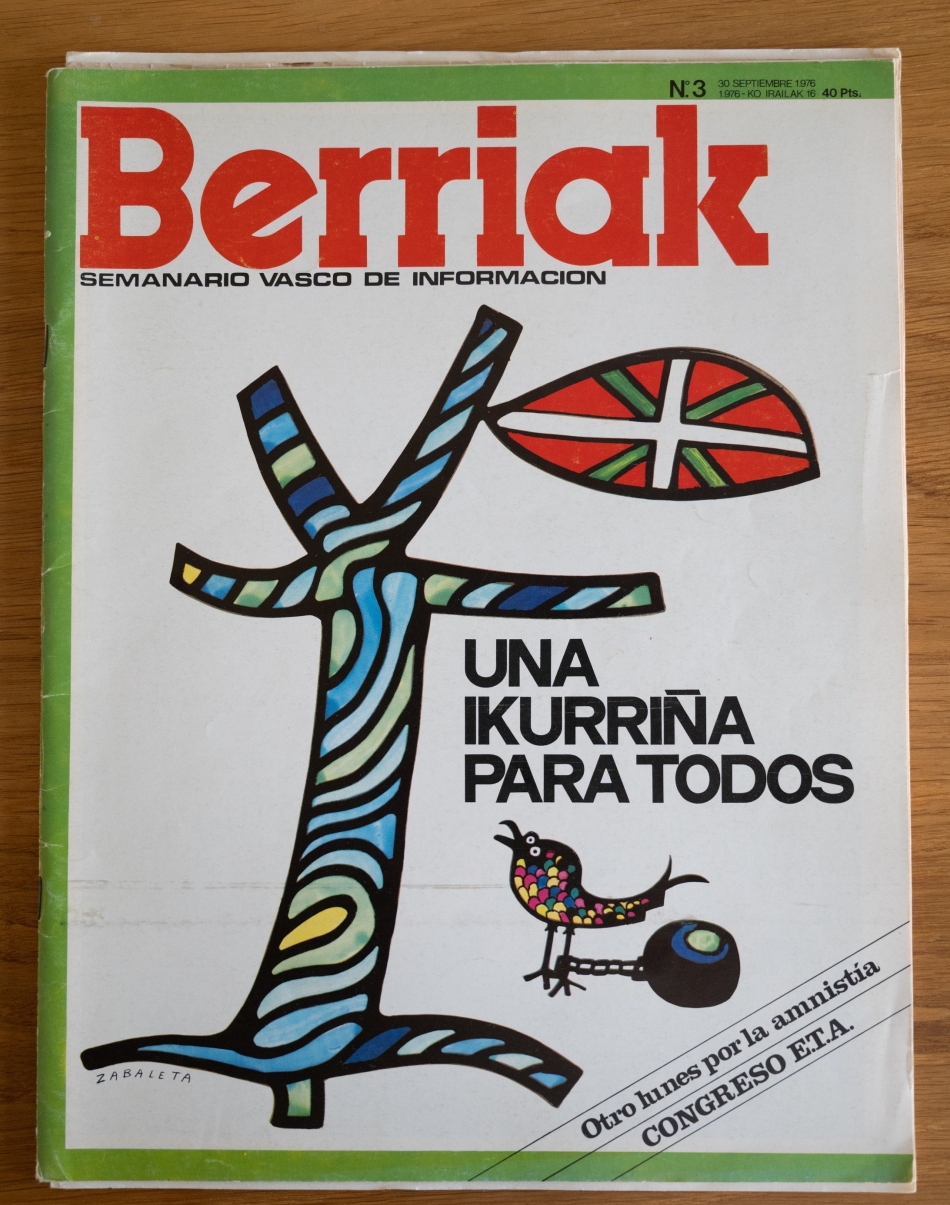 Berriak aldizkari elebiduna sortu zenetik 50 urte Berriak aldizkari elebiduna sortu zenetik 50 urte