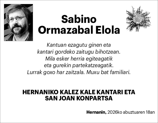 Sabino Ormazabal konpartsa 2x2