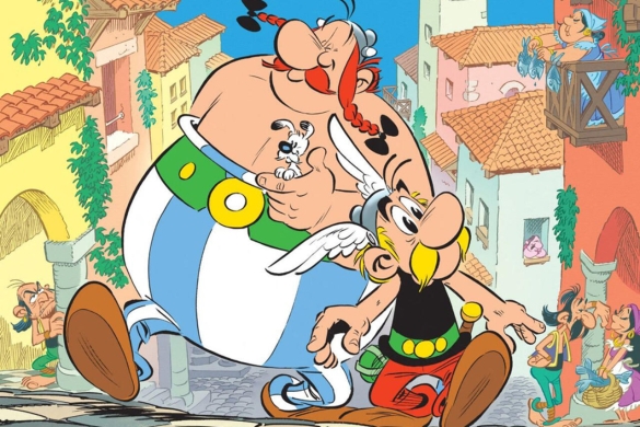 'Asterix Lusitanian' albumeko irudi bat; Maddalen Arzallusek ekarri zuen euskarara. 'Asterix Lusitanian' albumeko irudi bat; Maddalen Arzallusek ekarri zuen euskarara.