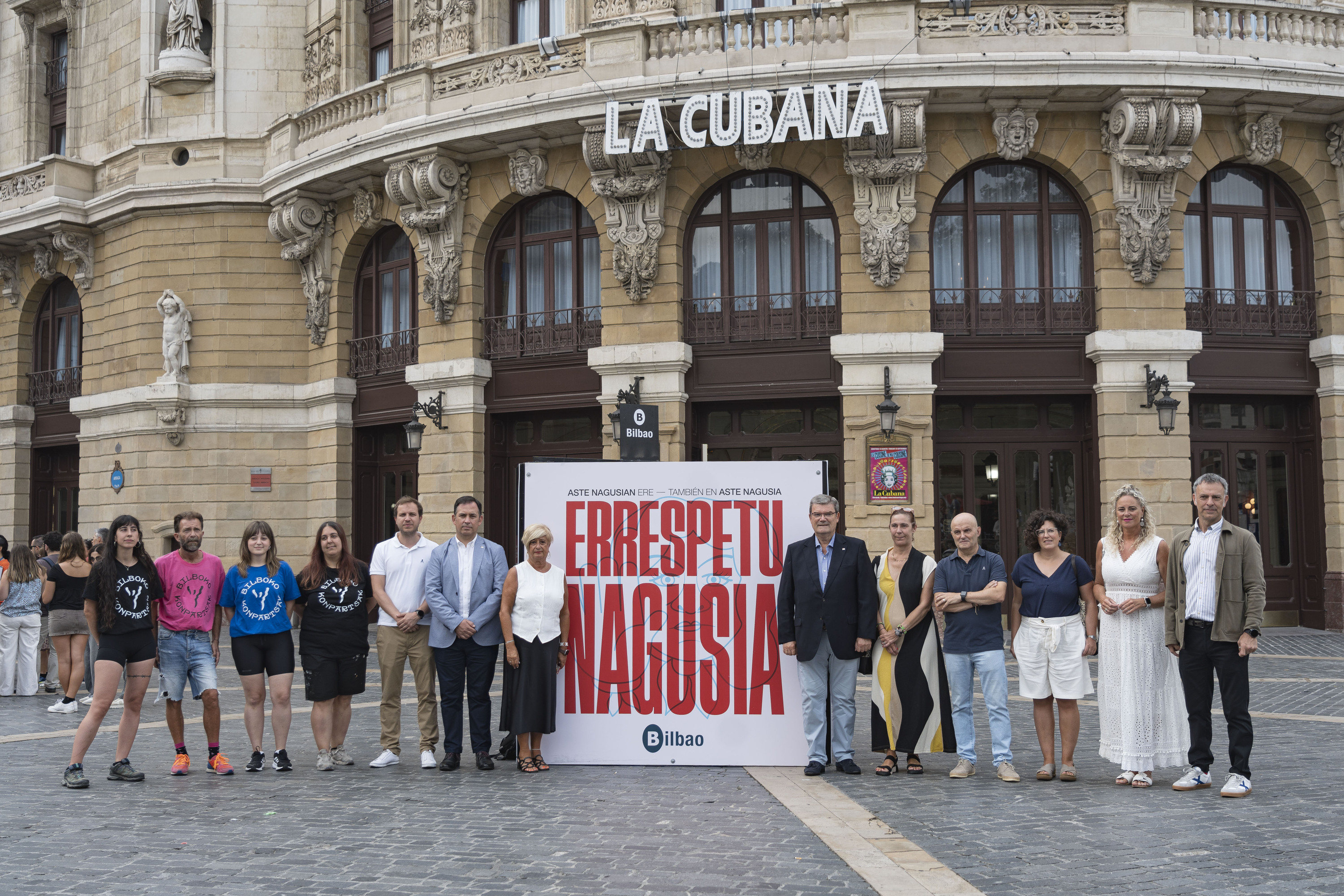 Bilboko Aste Nagusiko erasoen aurkako protokoloaren aurkezpena gaur, Arriaga antzokian. ARITZ LOIOLA / FOKU