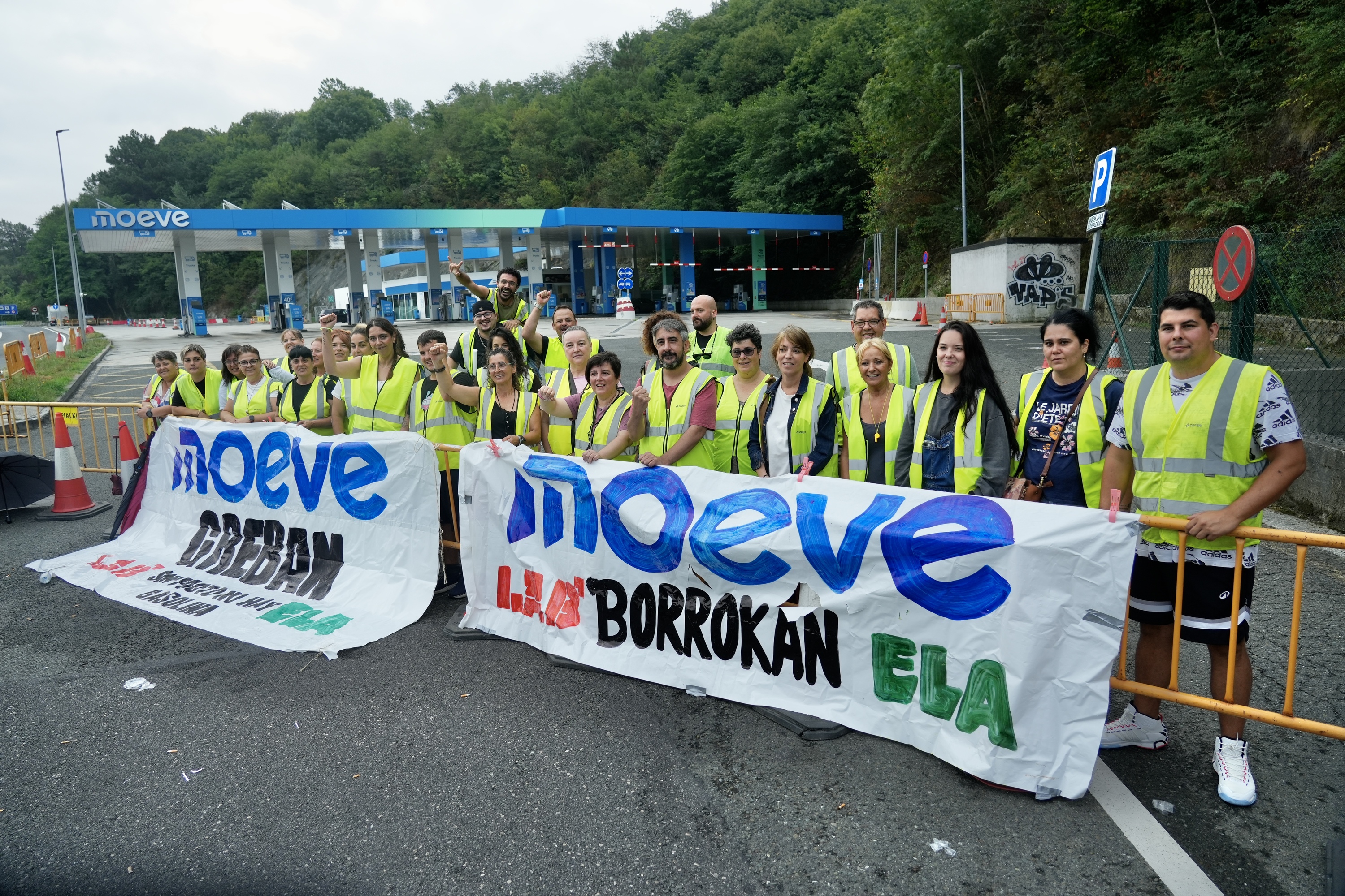 Moeveko langileen mobilizazioa abuztuaren 15ean, Oiartzunen. ANDONI CANELLADA / FOKU