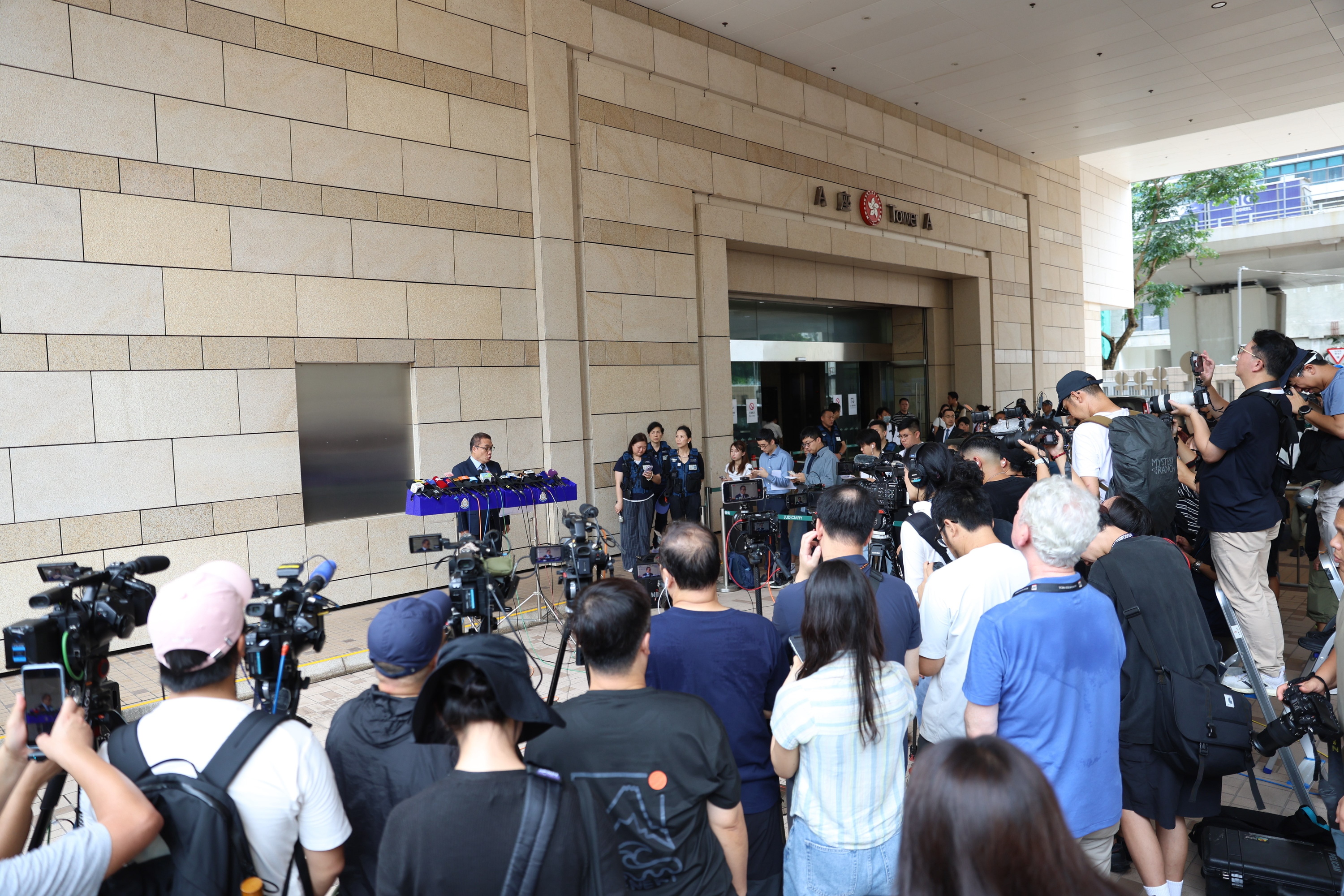 Hong Kongeko Kowloon Mendebaldeko auzitegia gaur, epaia jakin eta gero. MAY JAMES / EFE