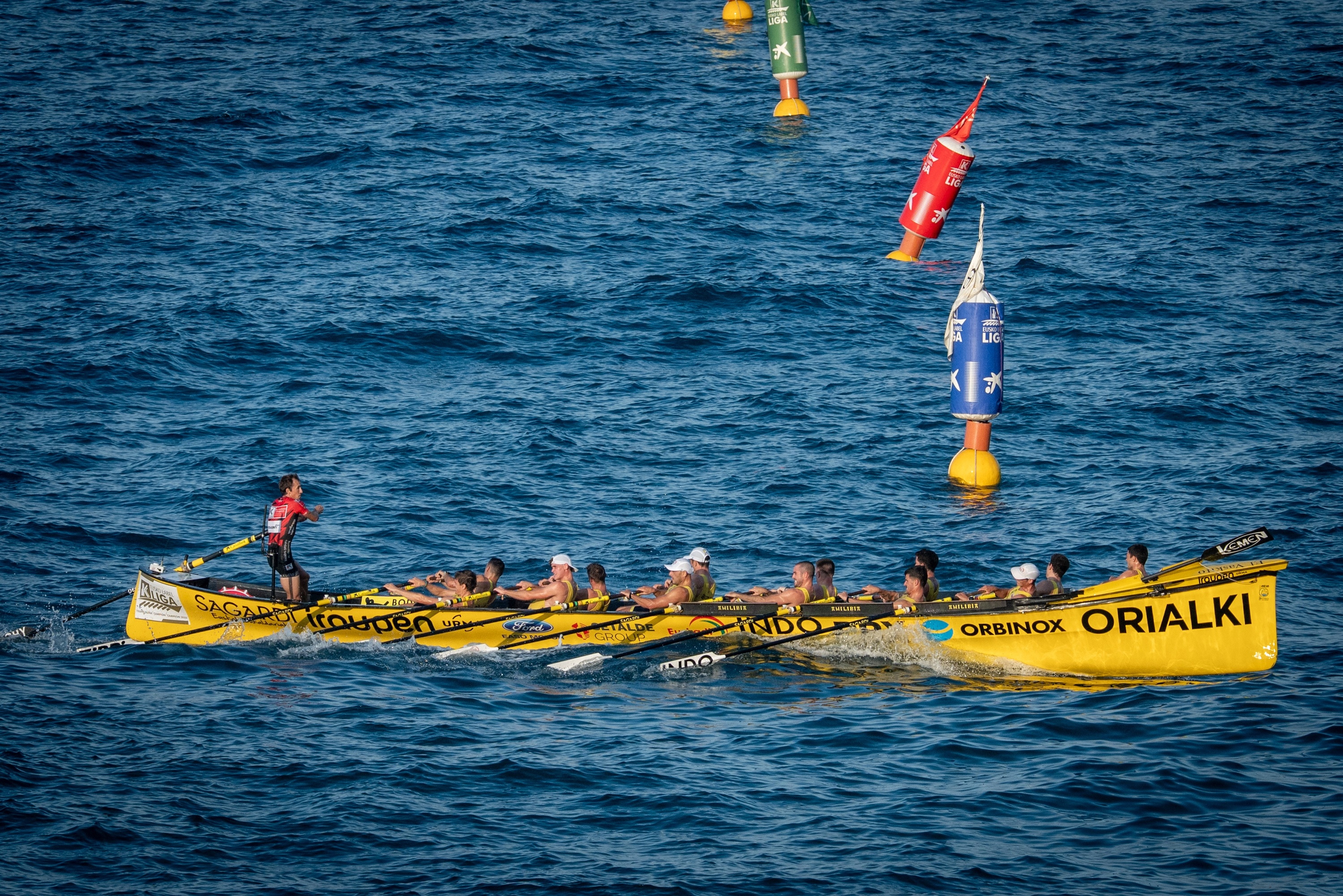 Orioko ontzia gaur Zarautzen, helmugan. GORKA RUBIO/FOKU Orioko ontzia gaur Zarautzen, helmugan. GORKA RUBIO/FOKU