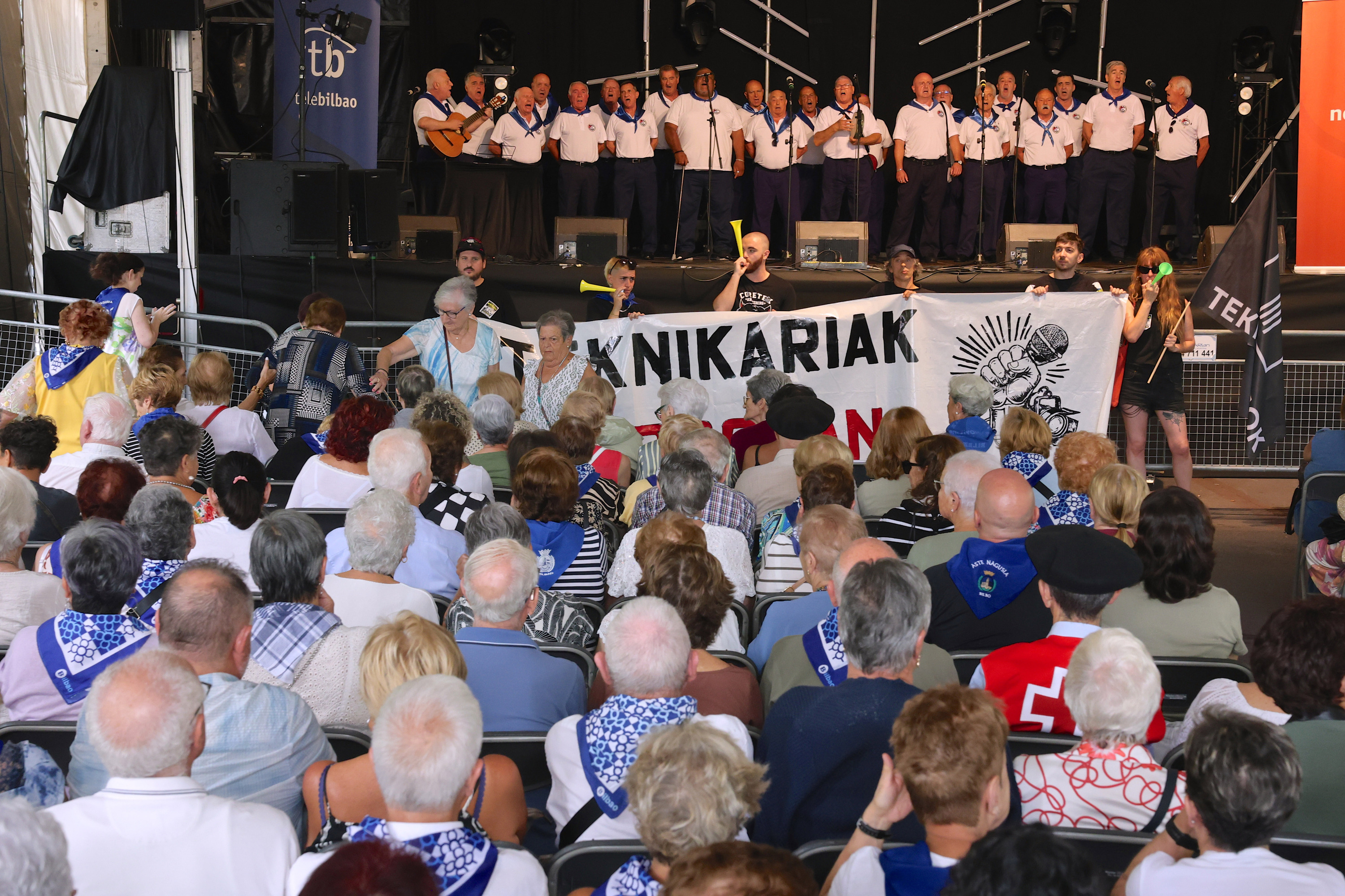 Teknikariok sindikatuko kideen piketea. OSKAR MATXIN EDESA / FOKU