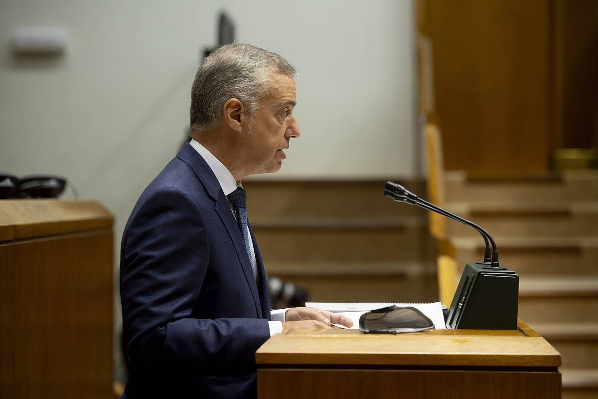 Iñigo Urkullu, inbestidura saioan. RAUL BOGAJO / FOKU