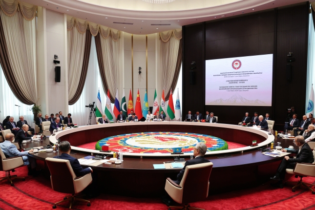 Shanghaiko Lankidetza Erakundeko herrialde kideetako estatuburuak gaur, . EFE Shanghaiko Lankidetza Erakundeko herrialde kideetako estatuburuak gaur, . EFE
