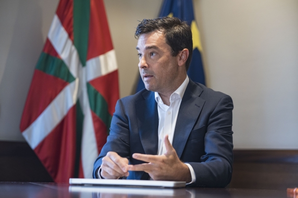 Ander Caballero, Bilbon, elkarrizketaren une batean. ARITZ LOIOLA / FOKU