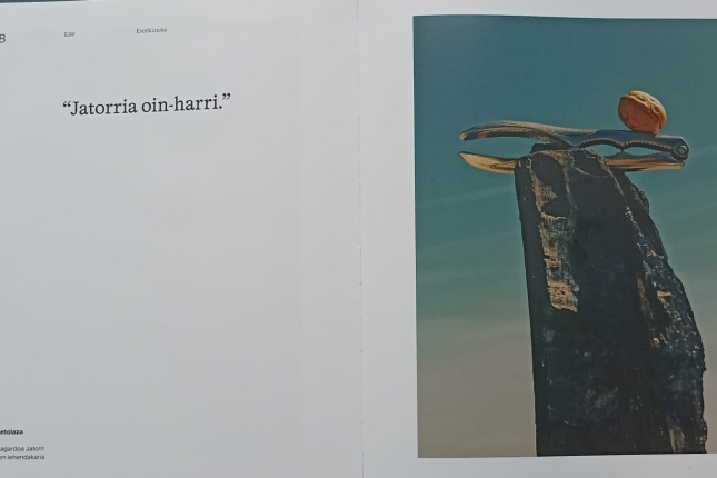 Andoni Beristainen kraskagailuaren irudia, liburuan. BERRIA