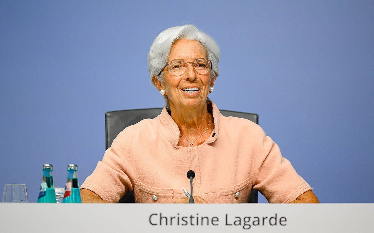 Christine Lagarde, gaur Frankfurten. MARTIN LAMBERT / EFE