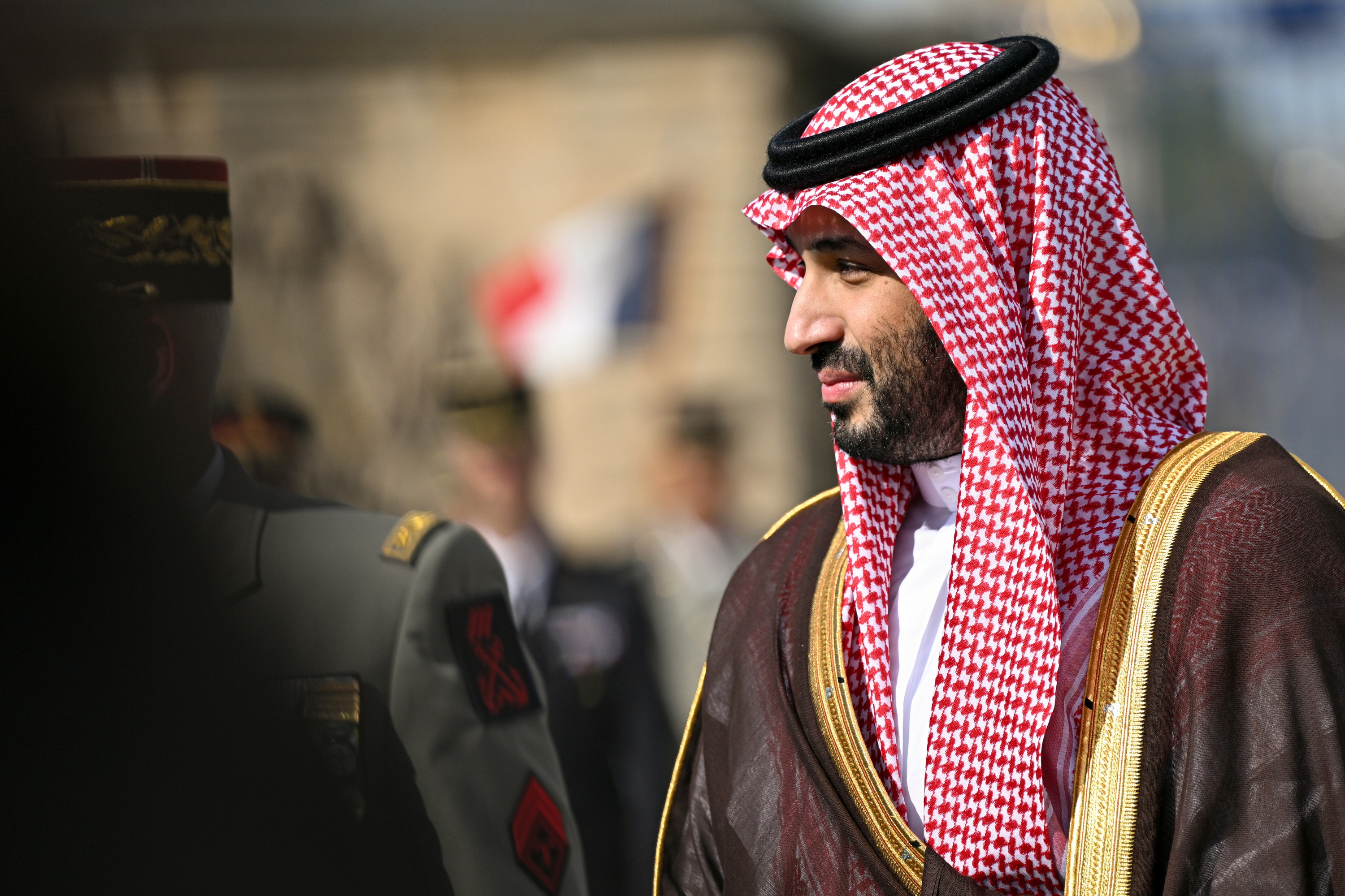 Mohammed bin Salman printzea, Saudi Arabiako de factoko burua, Parisera berriki egindako bisita batean. JULIA SEBADELHA / EFE