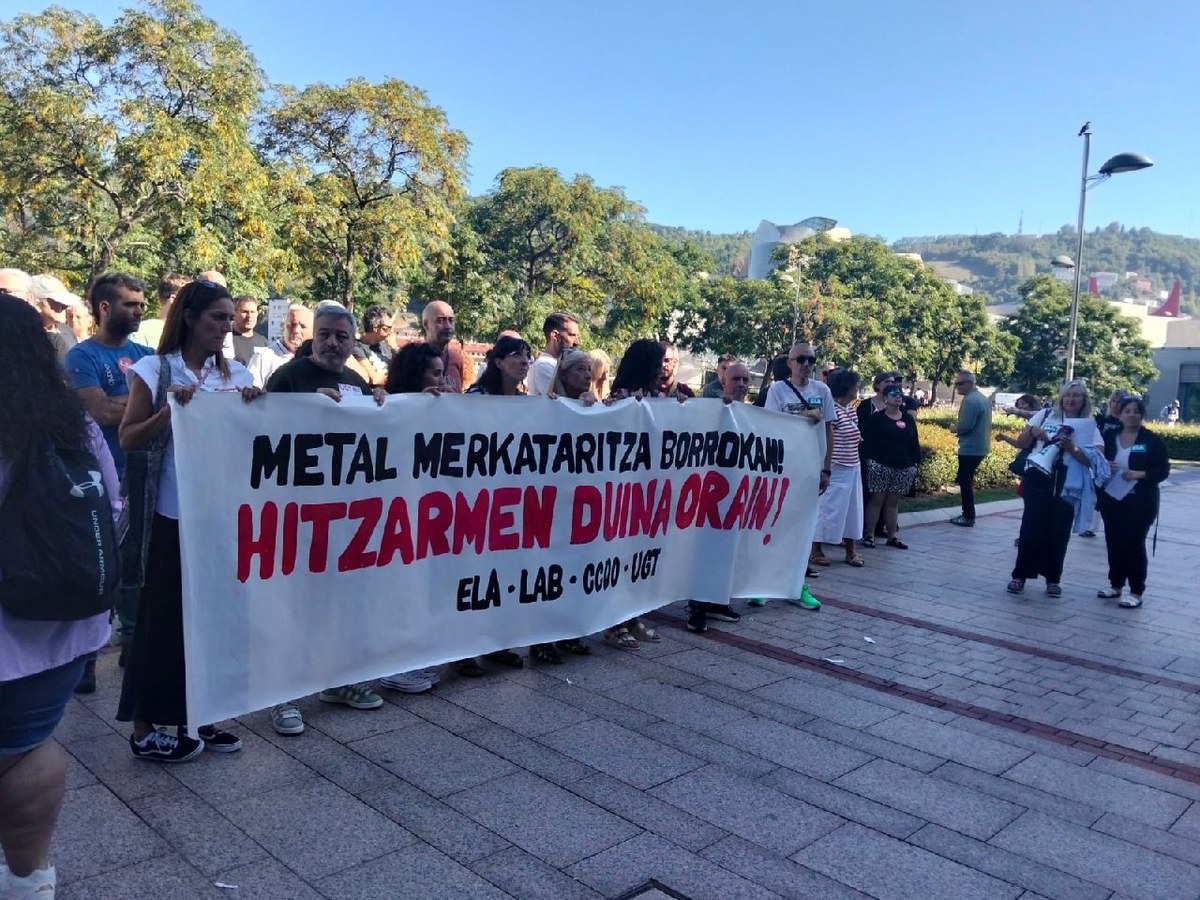 Metalaren merkataritzako ordezkariak, gaur, Bilbon. ELA