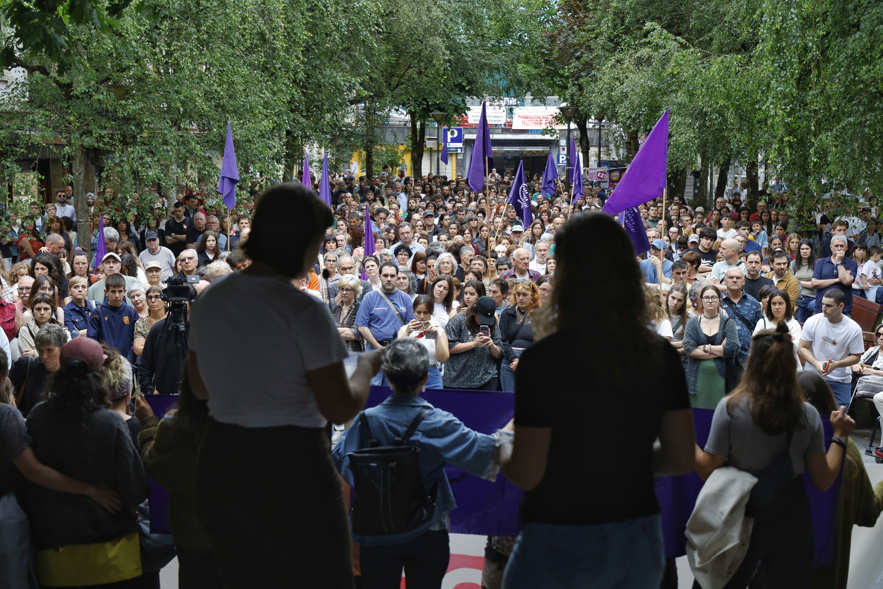 Indarkeria matxistaren aurkako elkarretaratzea Errenterian, artxiboko irudi batean. MAIALEN ANDRES / FOKU