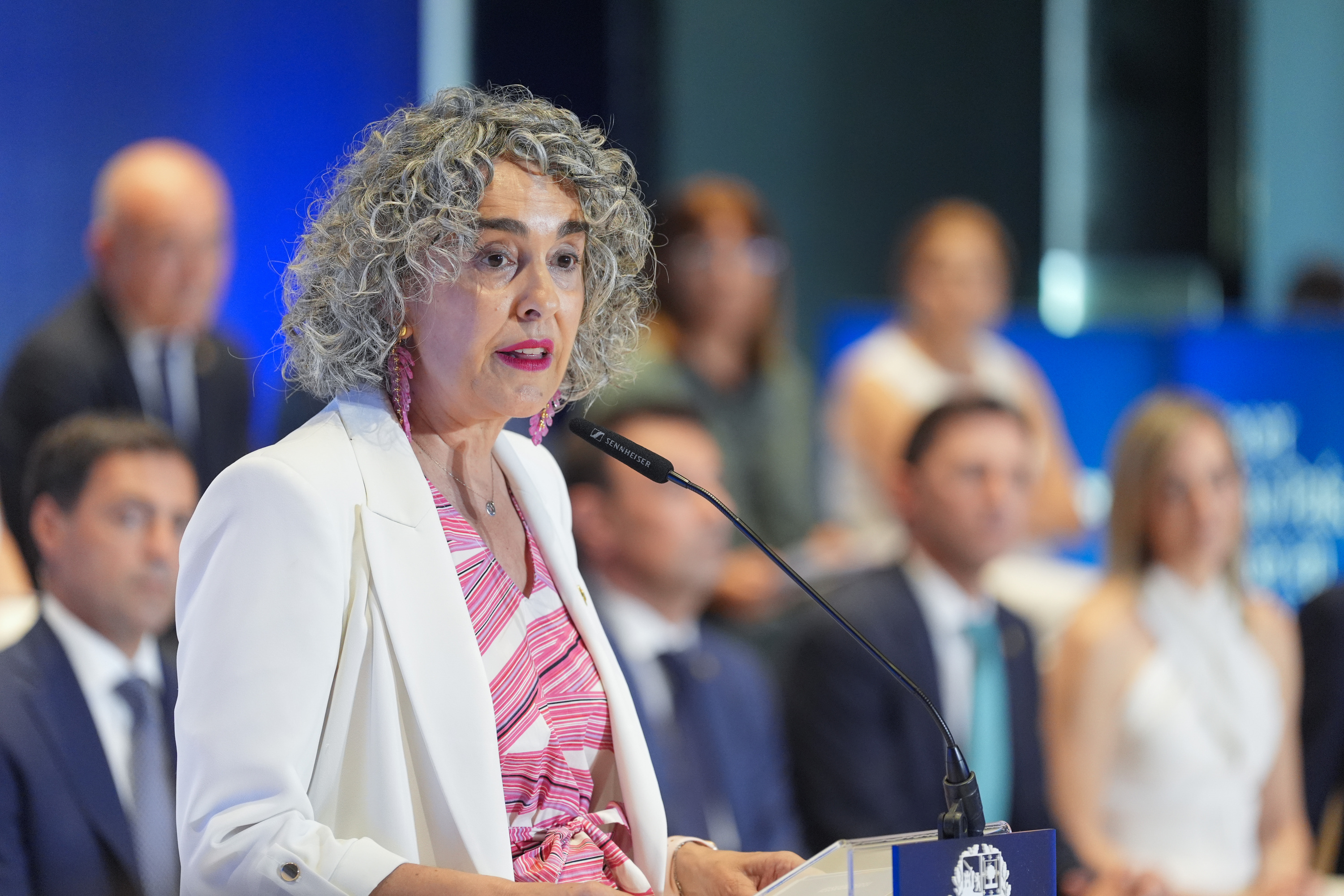 Ibone Bengoetxeak, Eusko Jaurlaritzako lehen lehendakariordeak eta Kultura eta Hizkuntza Politikako sailburua. artxiboko argazki batean. ENDIKA PORTILLO / FOKU
