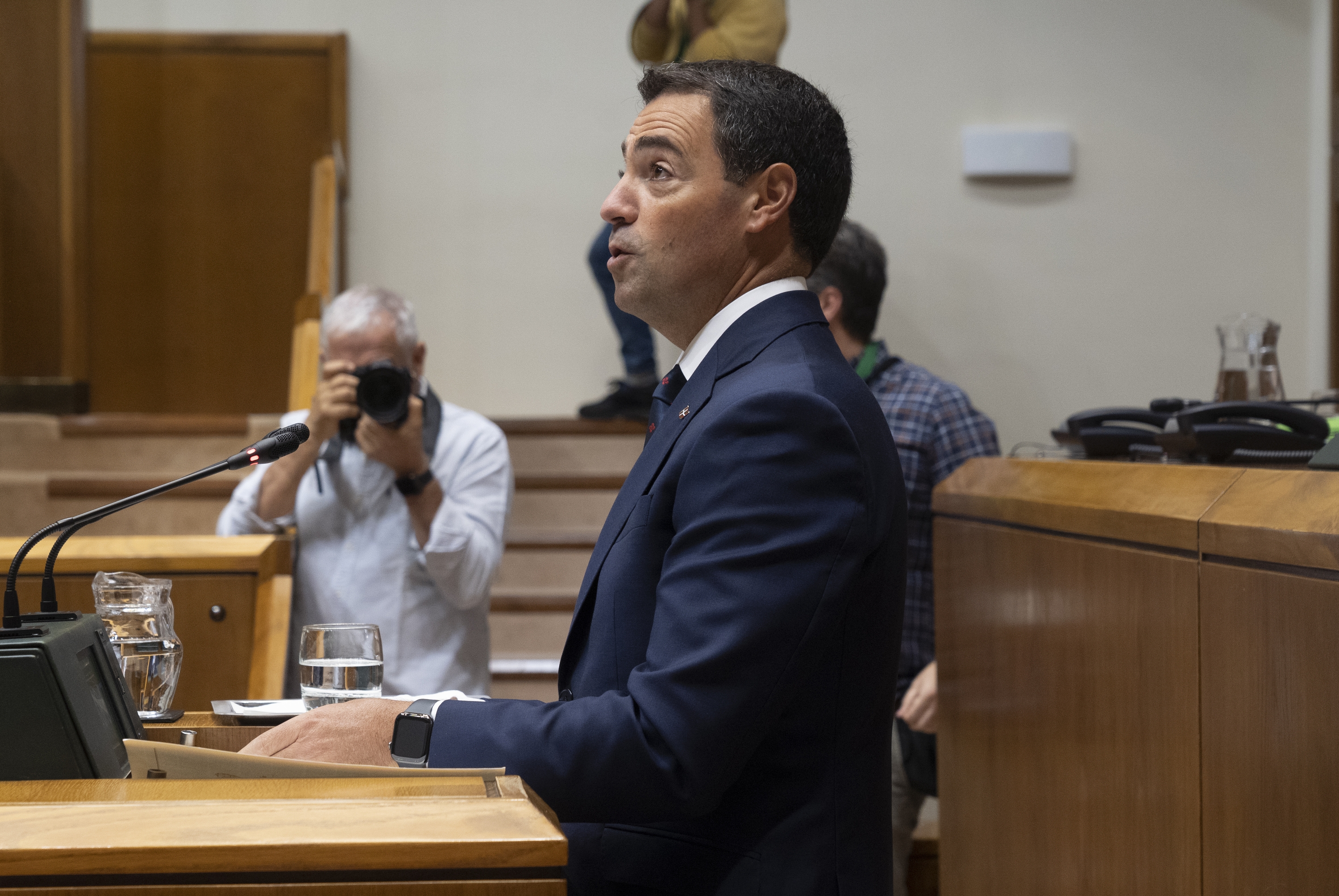 Imanol Pradales, gaur goizean, Eusko Legebiltzarrean. RAUL BOGAJO / FOKU