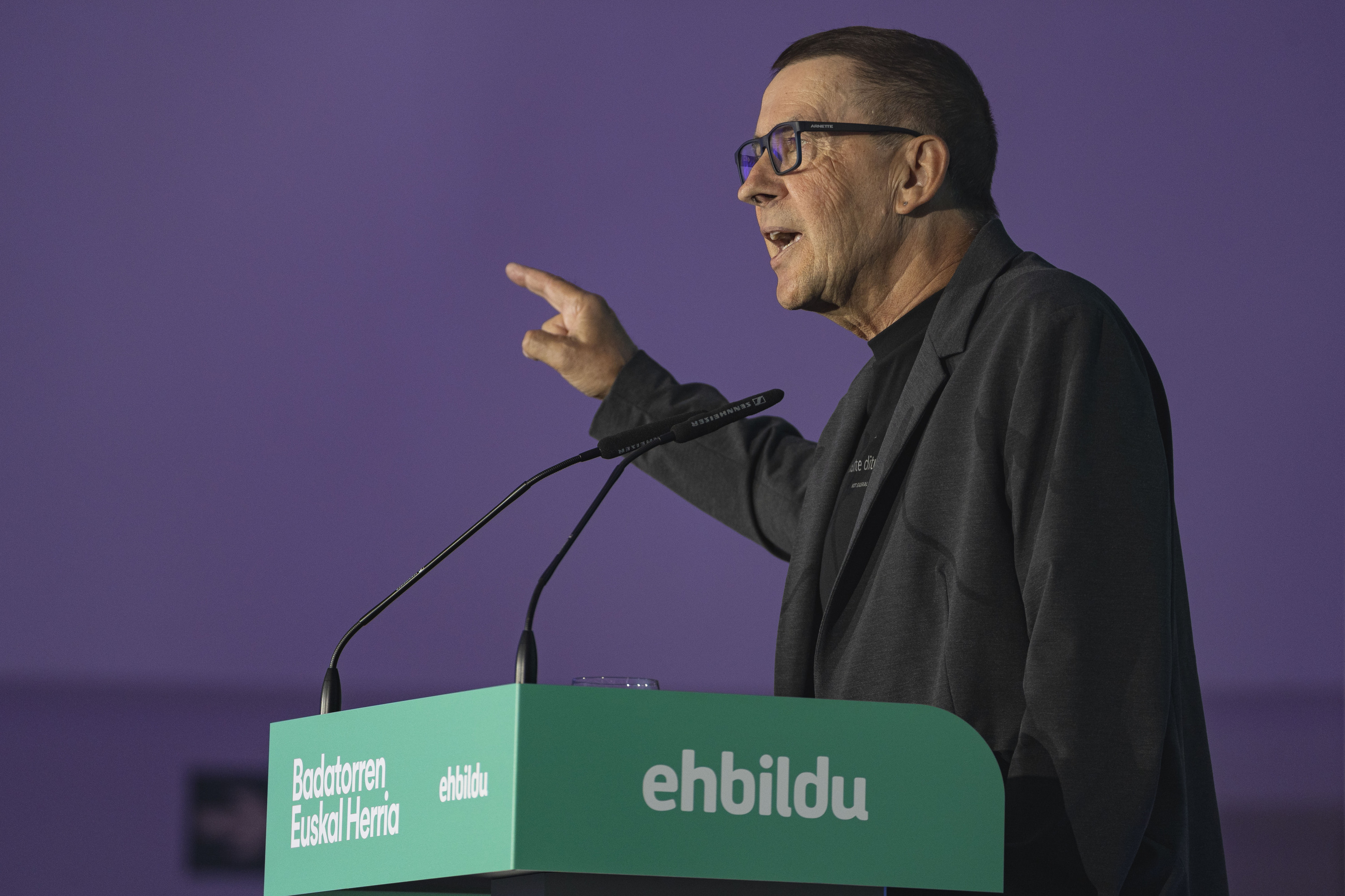 Arnaldo Otegi EH Bilduren konferentzia politikoan, Gasteizen. ARITZ LOIOLA / FOKU