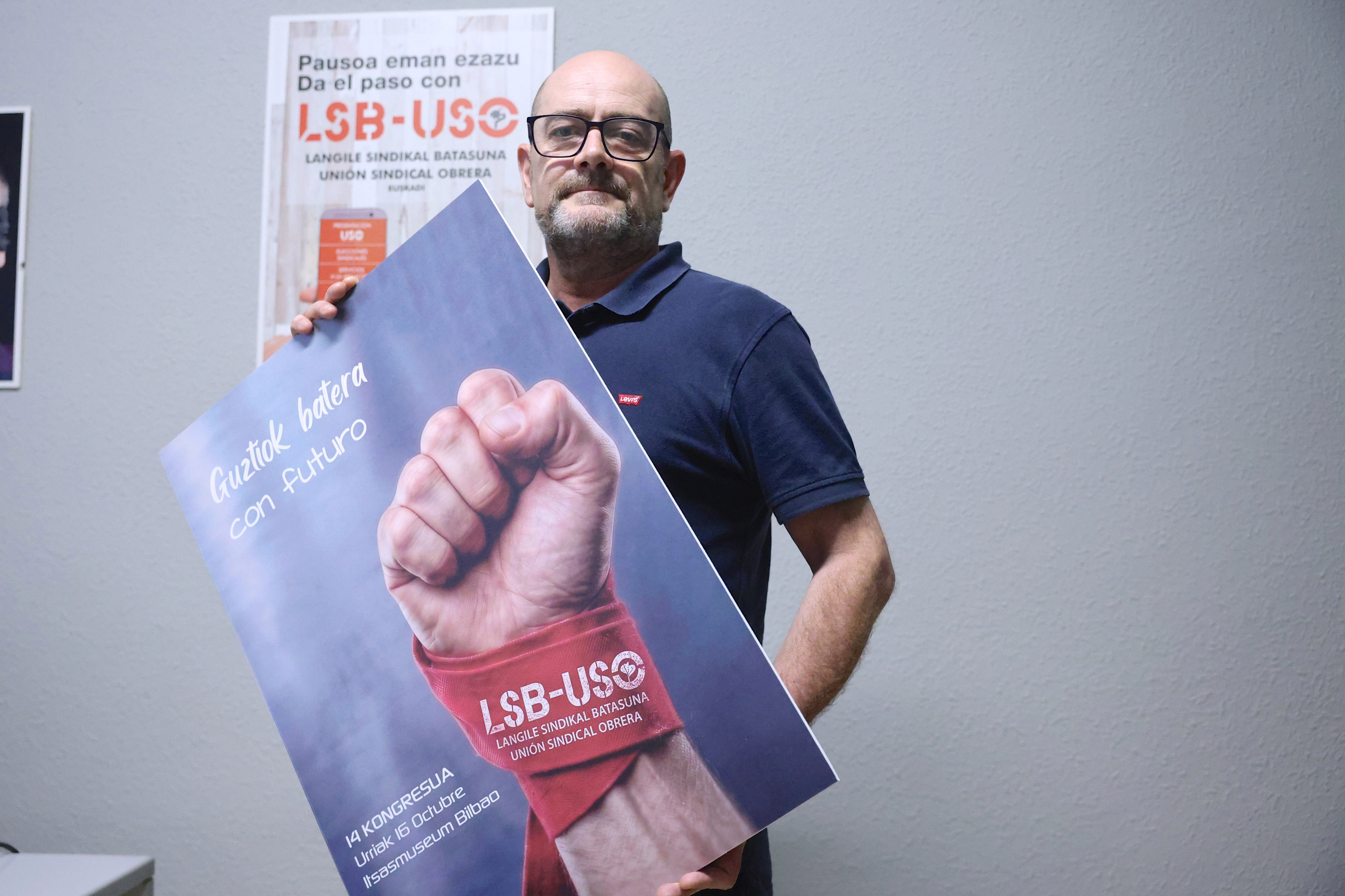 Jon Quintana, LSB-USOk Basaurin duen egoitzan. OSKAR MATXIN EDESA / FOKU