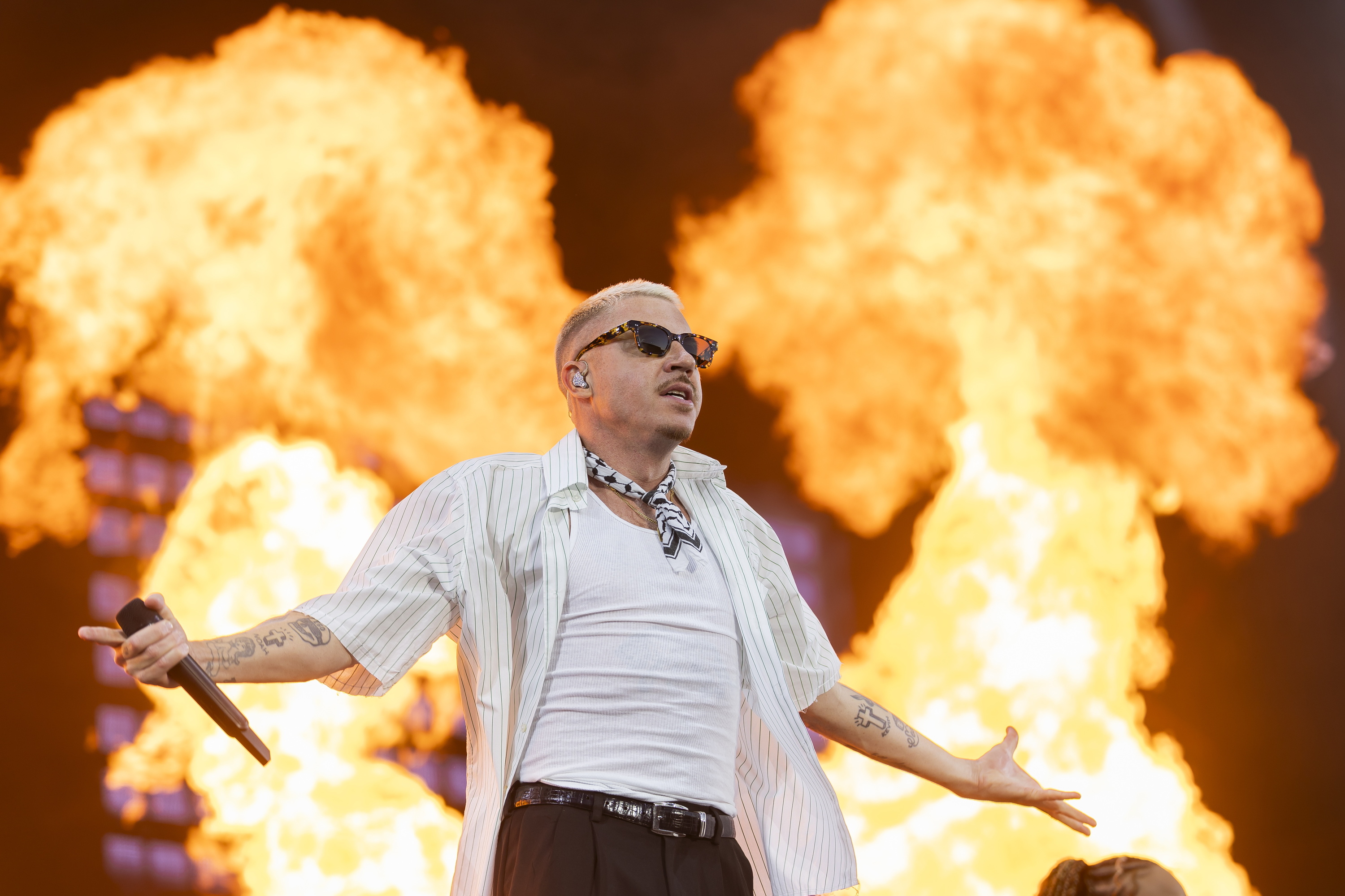 Macklemore abeslaria iazko uztailean. CYRIL ZINGARO / EFE
