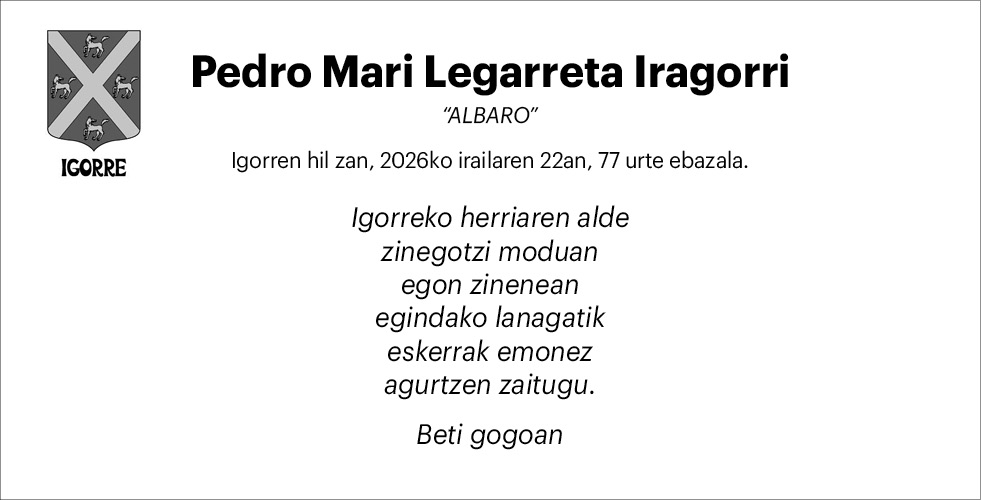 Pedro Mari Legarreta (Igorre U) 3x2