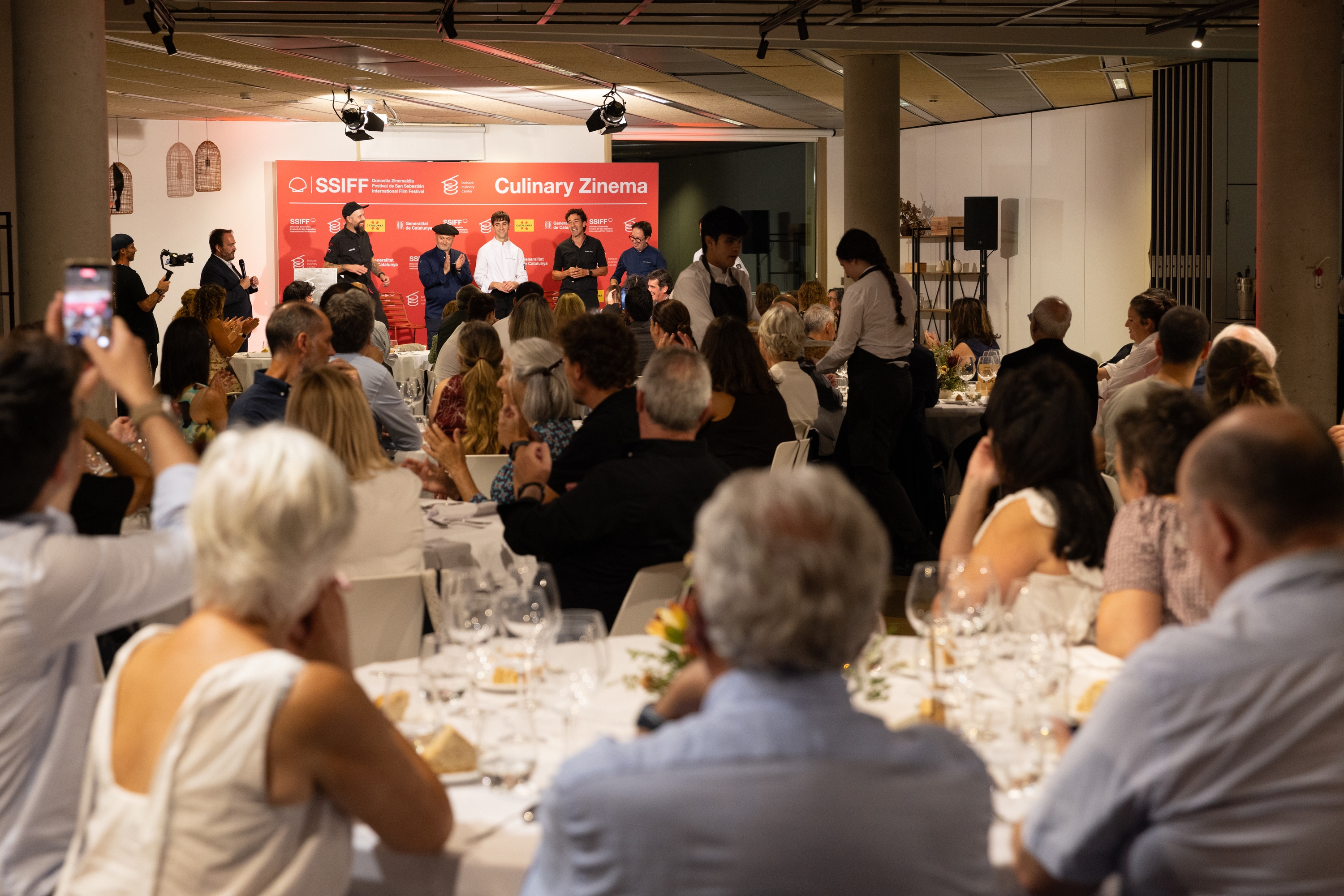 Donostiako Zinemaldiko Culinary Zinema sailaren afaria, atzo. BCC-K UTZITAKOA Donostiako Zinemaldiko Culinary Zinema sailaren afaria, atzo. BCC-K UTZITAKOA