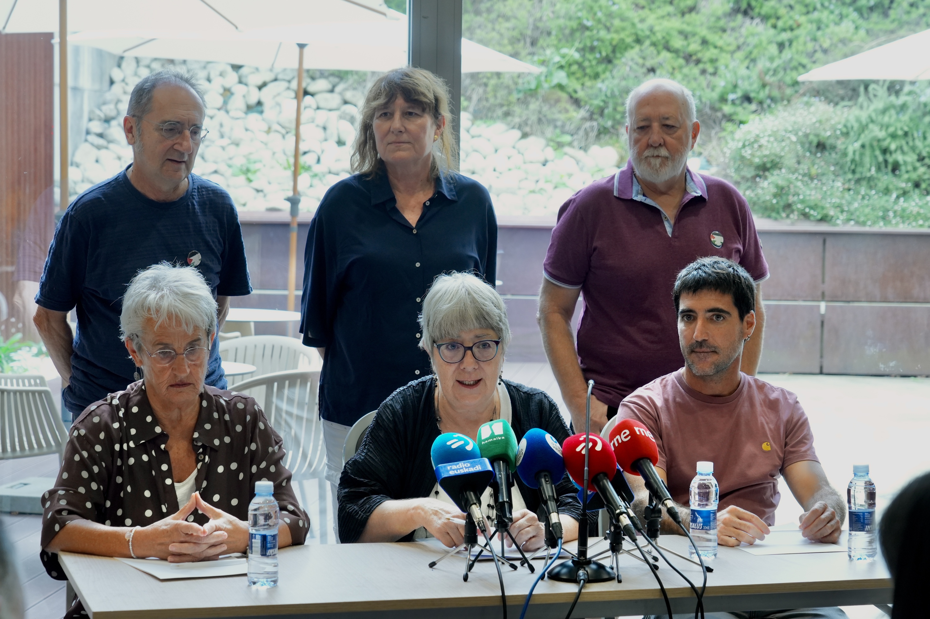 Eragile memorialistek egindako agerraldia, gaur goizean. ANDONI CANELLADA / FOKU
