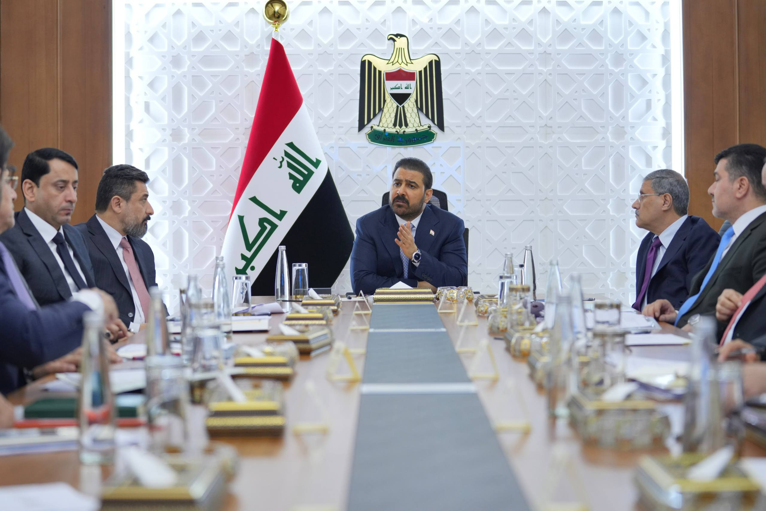 Ali al-Zaidi Irakeko Lehen ministroa atzo, Bagdaden, gobernuaren bilera batean. EFE