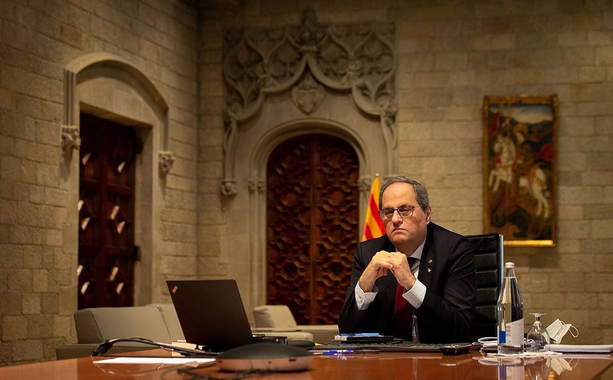 Quim Torra, Kataluniako Generalitateko presidentea. ENRIC FONTCUBERTA, EFE